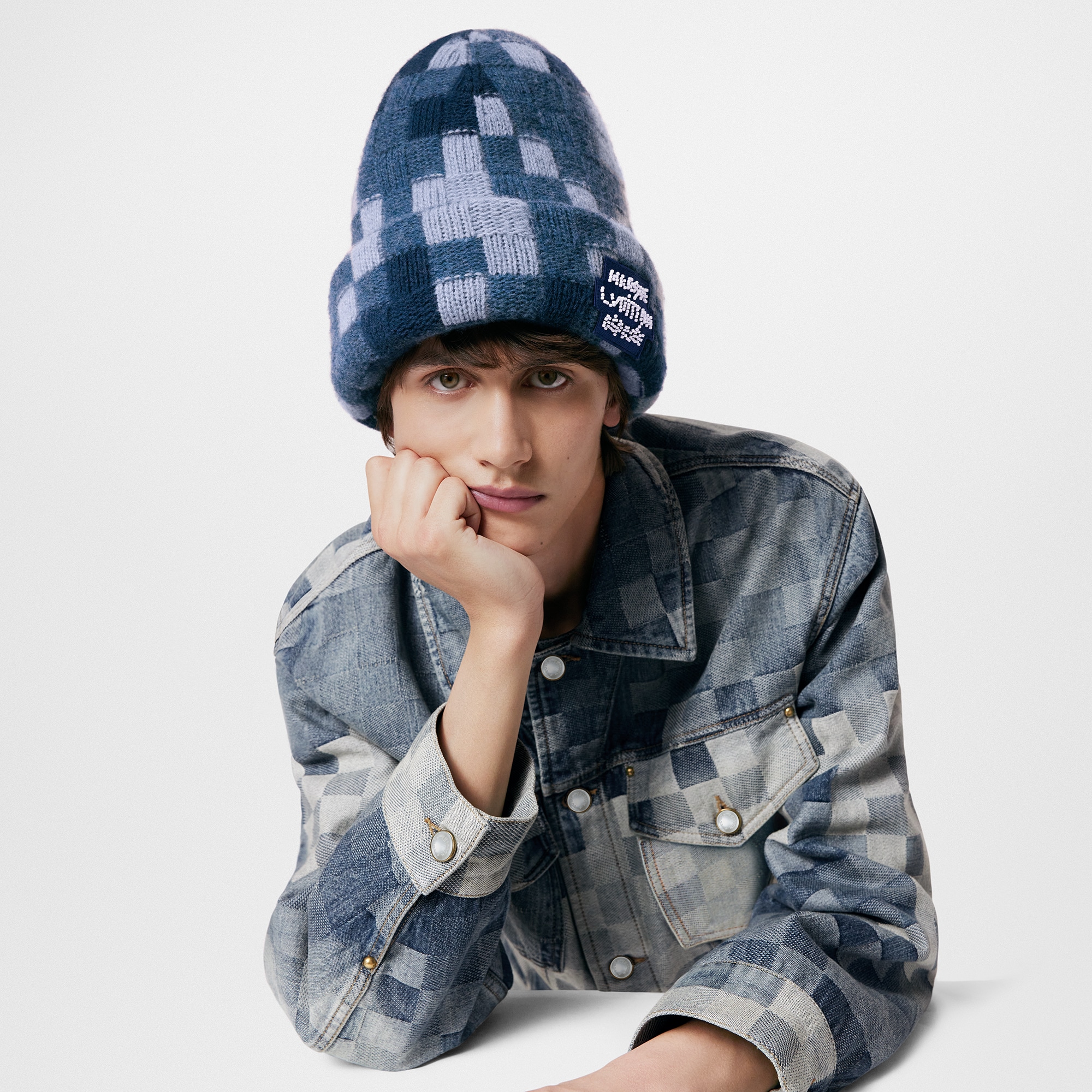 Denim Beanie . in Men