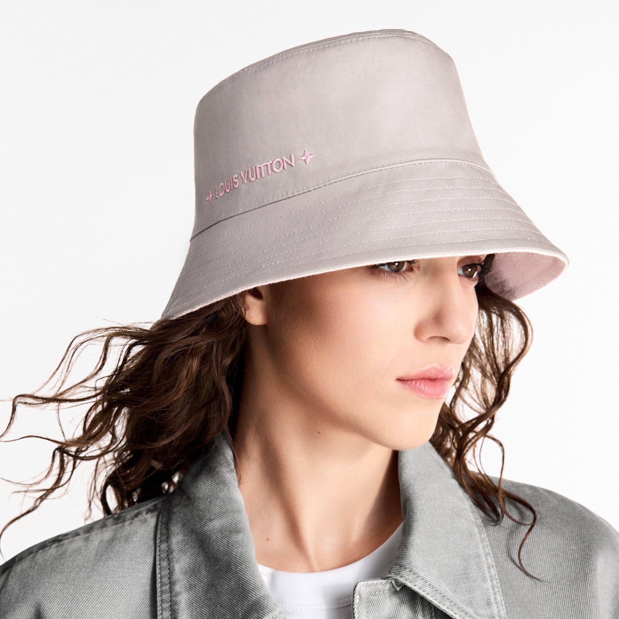 Denim Bucket Hat . in Women