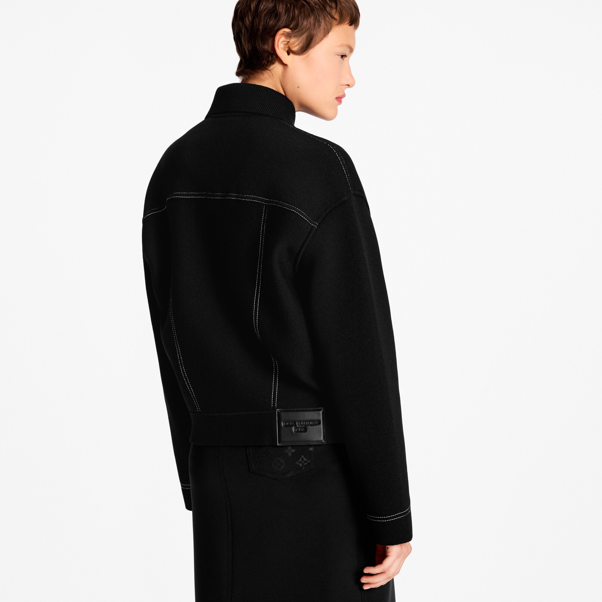 Denim-Effect Knit Jacket  in Women