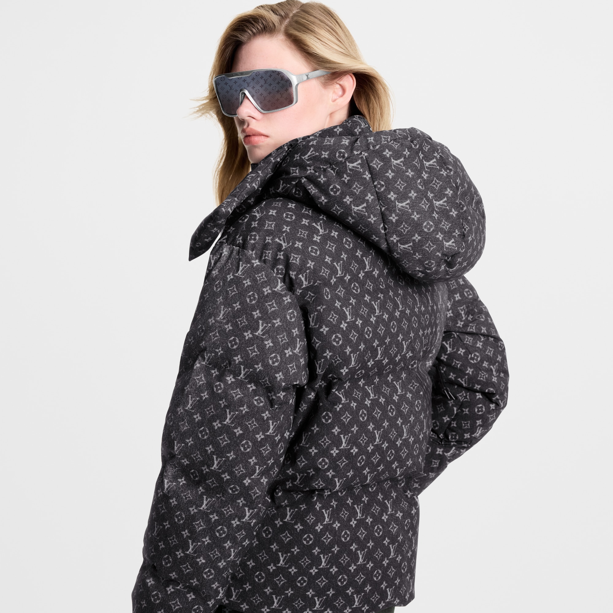 Denim-Effect Monogram Ski Jacket  in Women