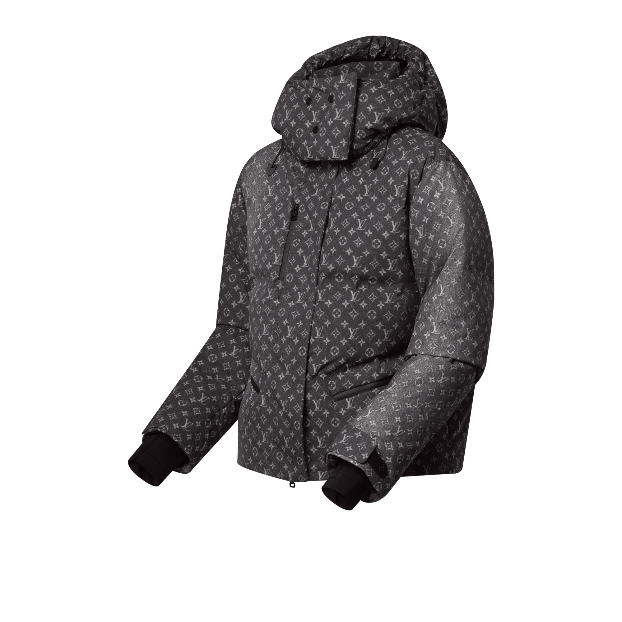 Denim-Effect Monogram Ski Jacket  in Women