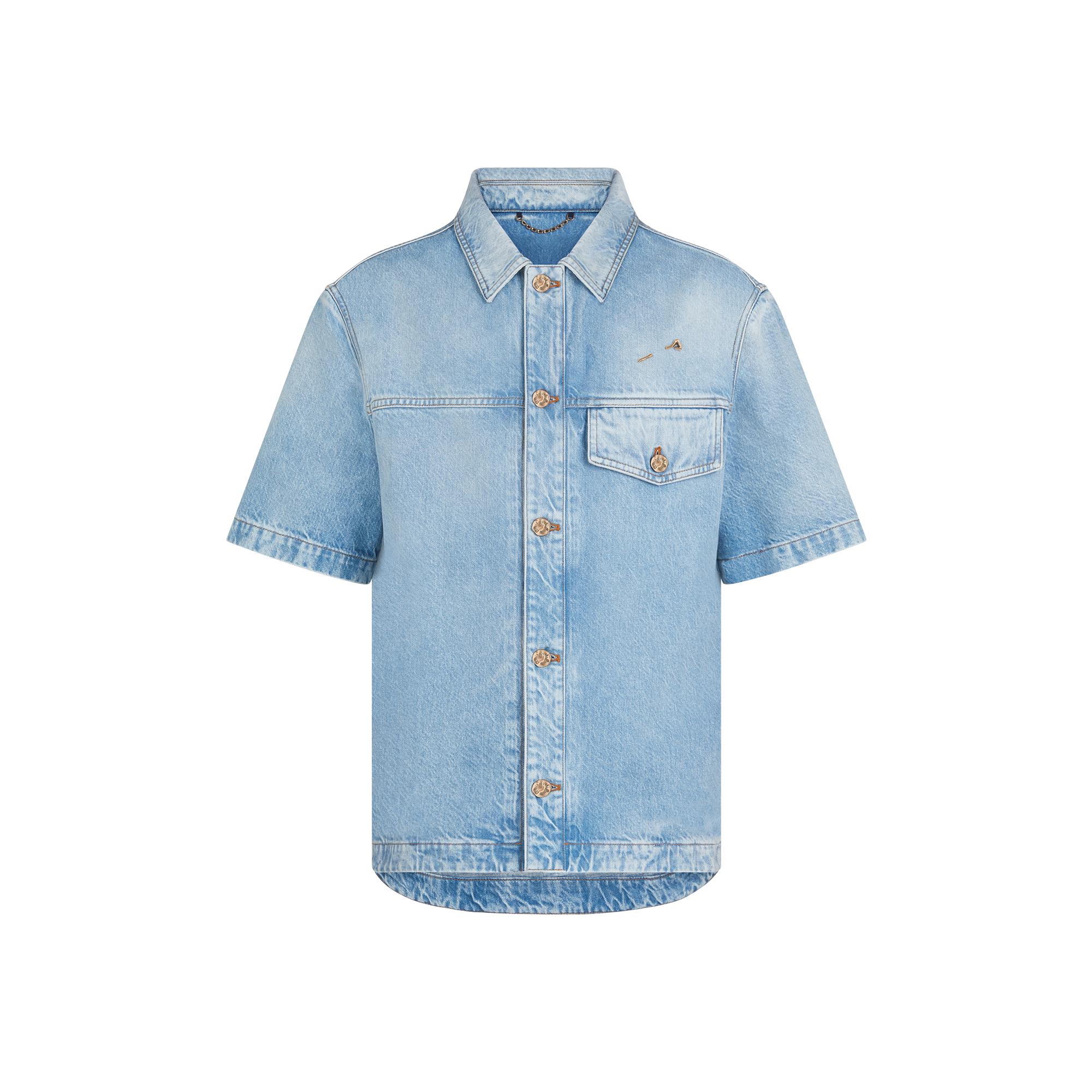 Denim Short-Sleeved Shirt - Ready to 