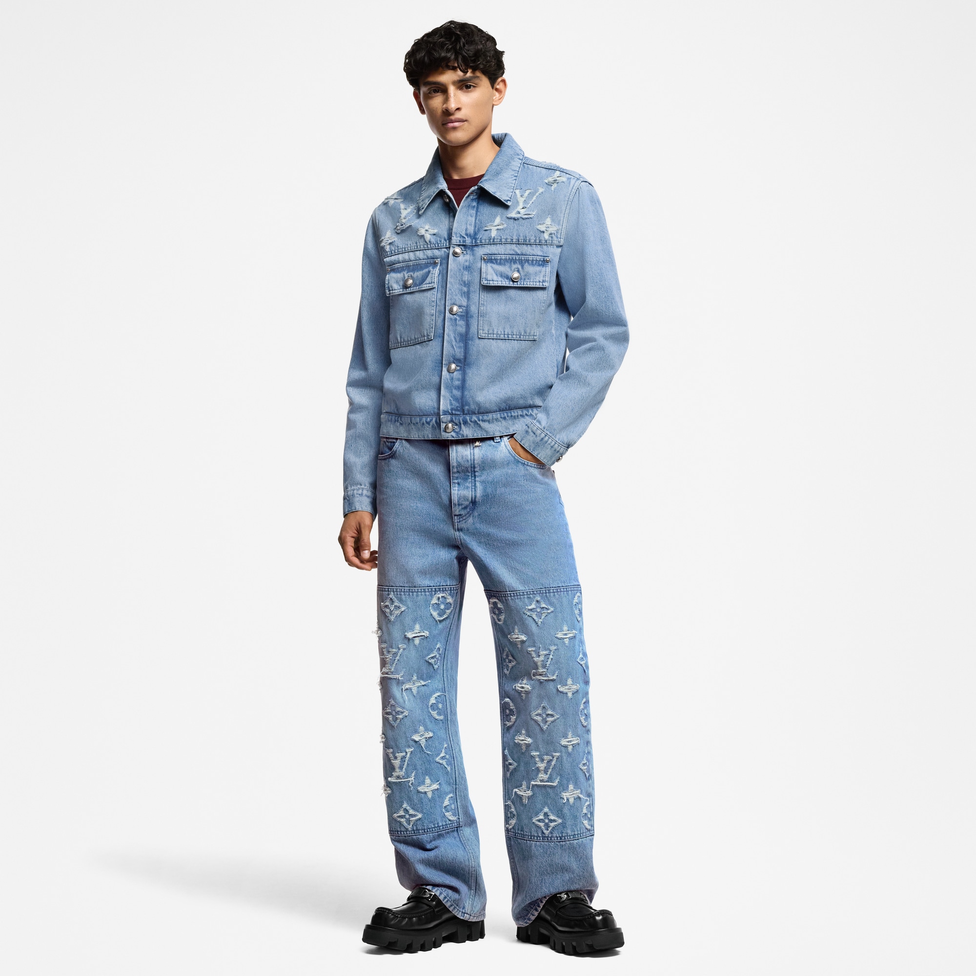 Denim Trucker Jacket  in Men