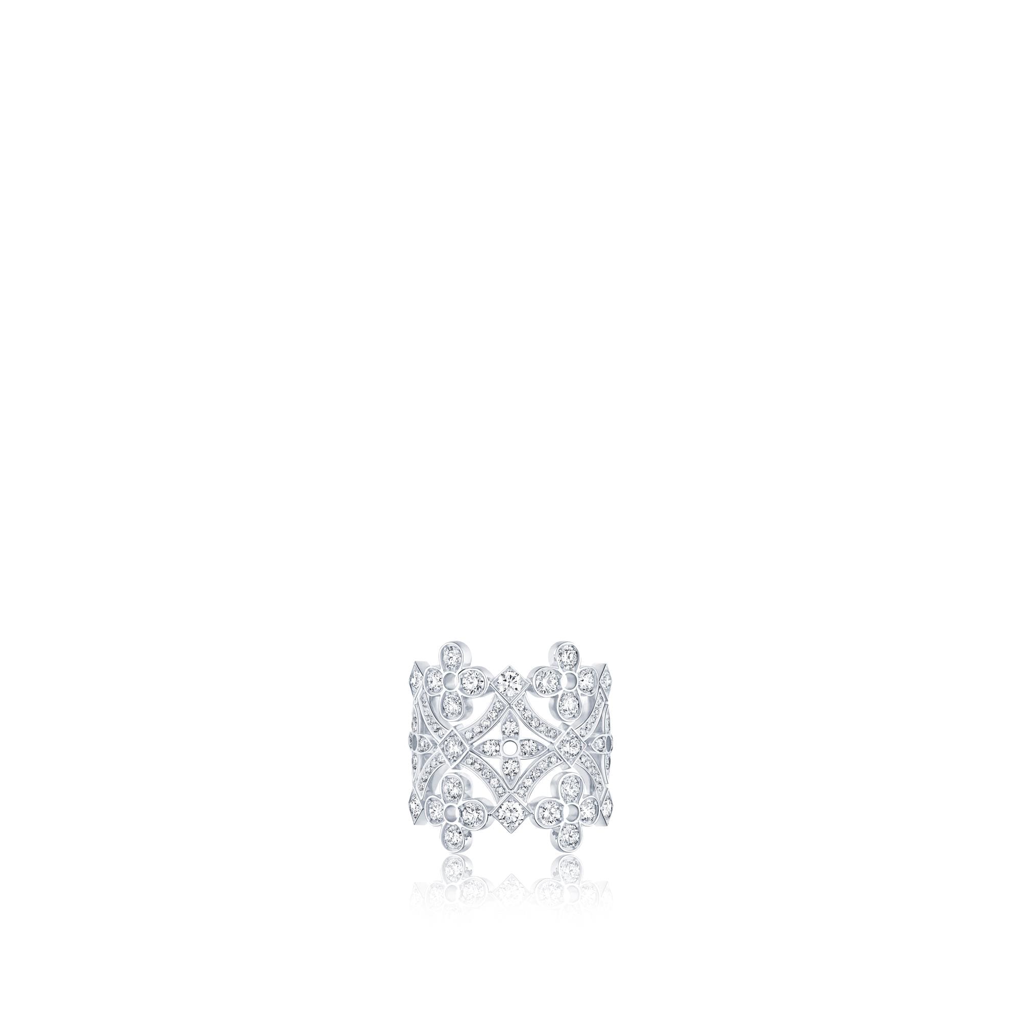 Dentelle Large Ring, White Gold And Diamonds  in Jewellery