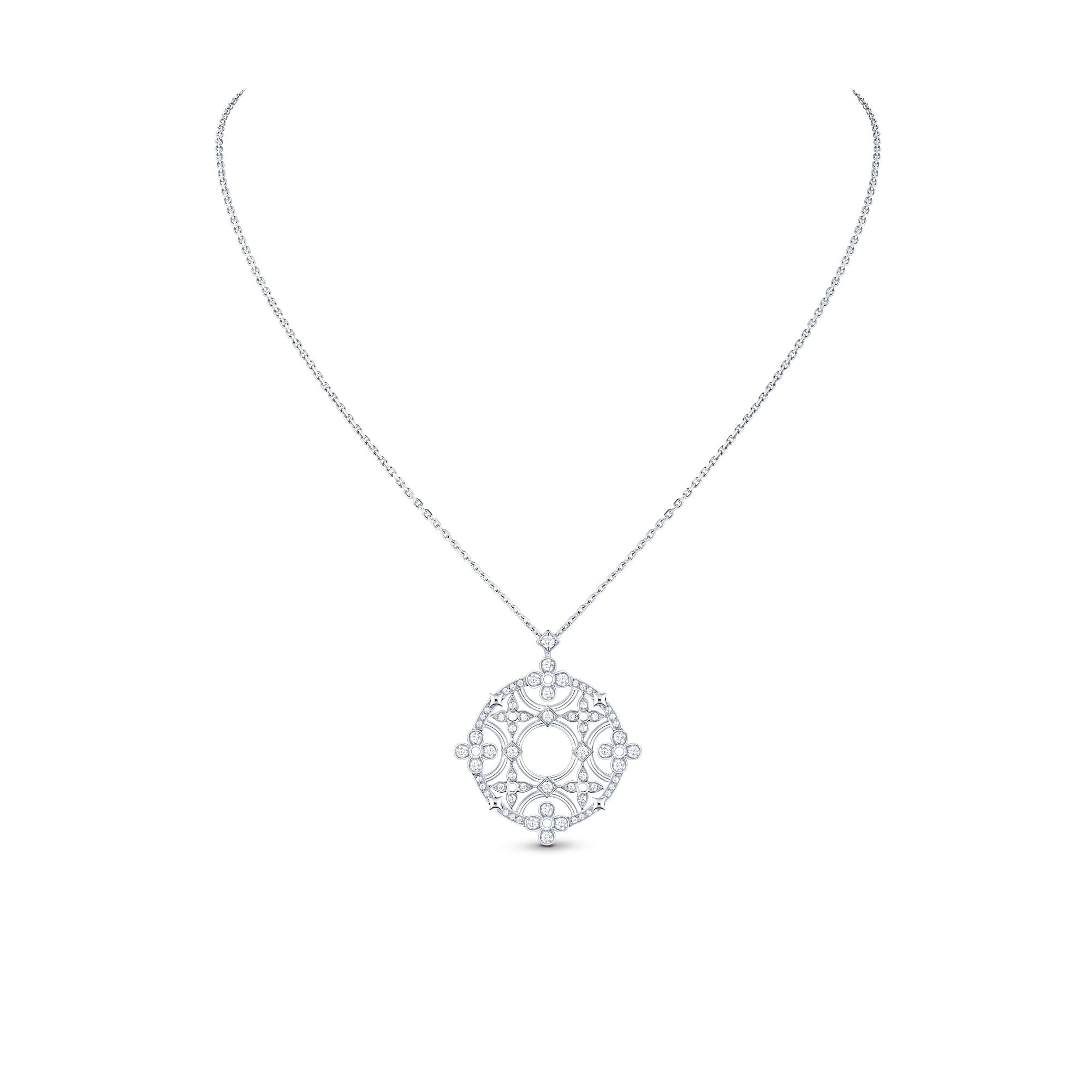 Dentelle 白K金鑽石圓牌  in 珠寶系列