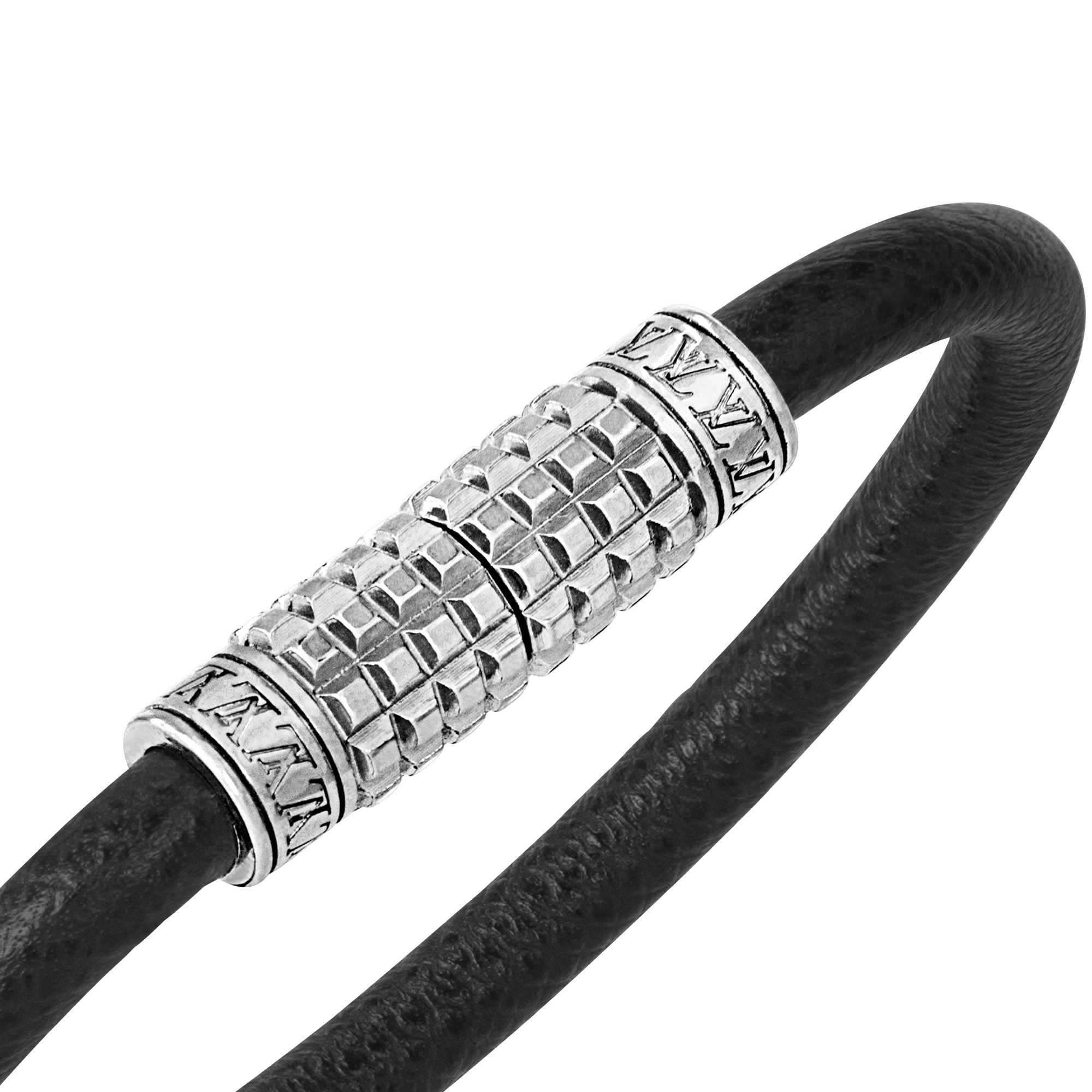 Digit Bracelet Damier Graphite Canvas in Men