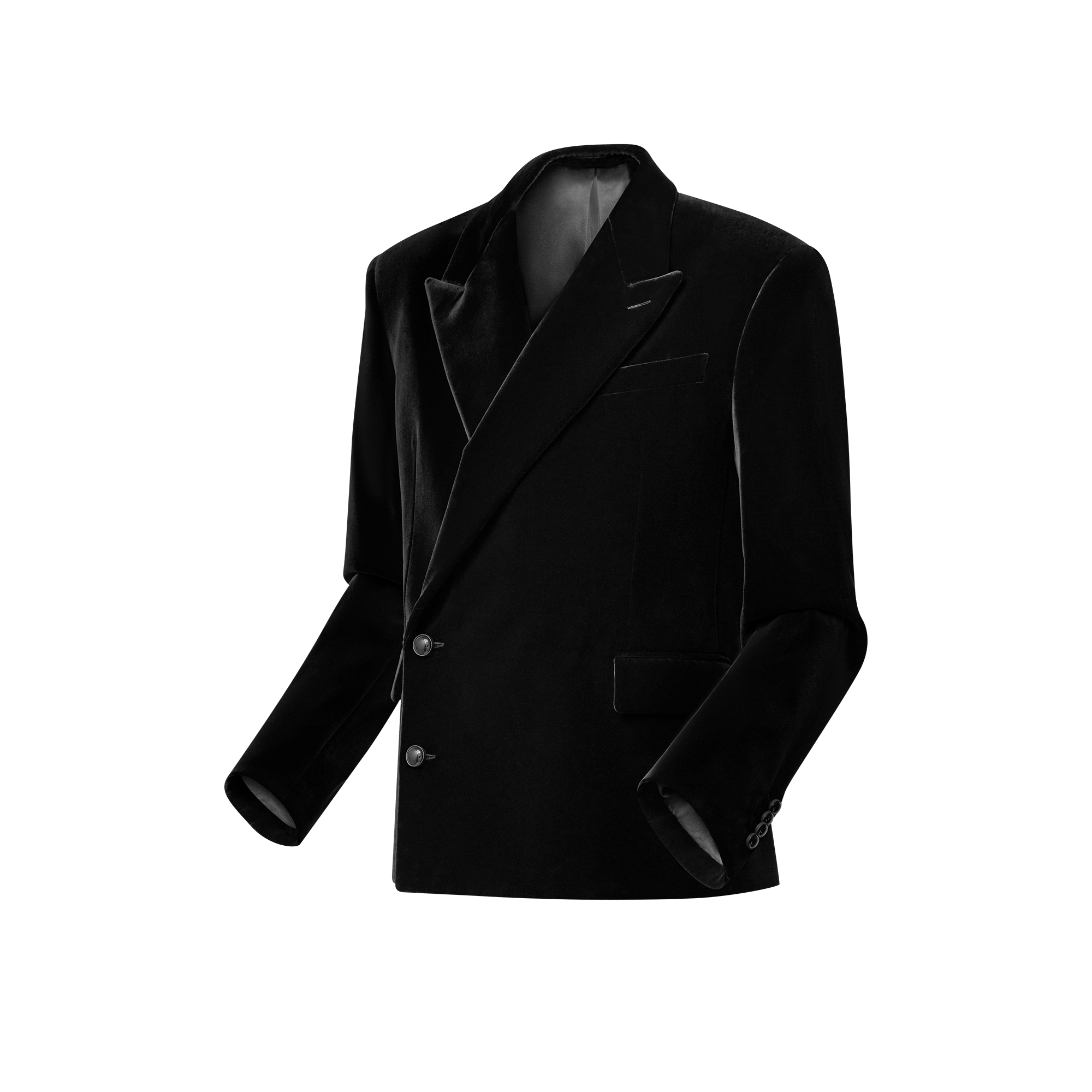 Double-Breasted Velvet Jacket  in Men
