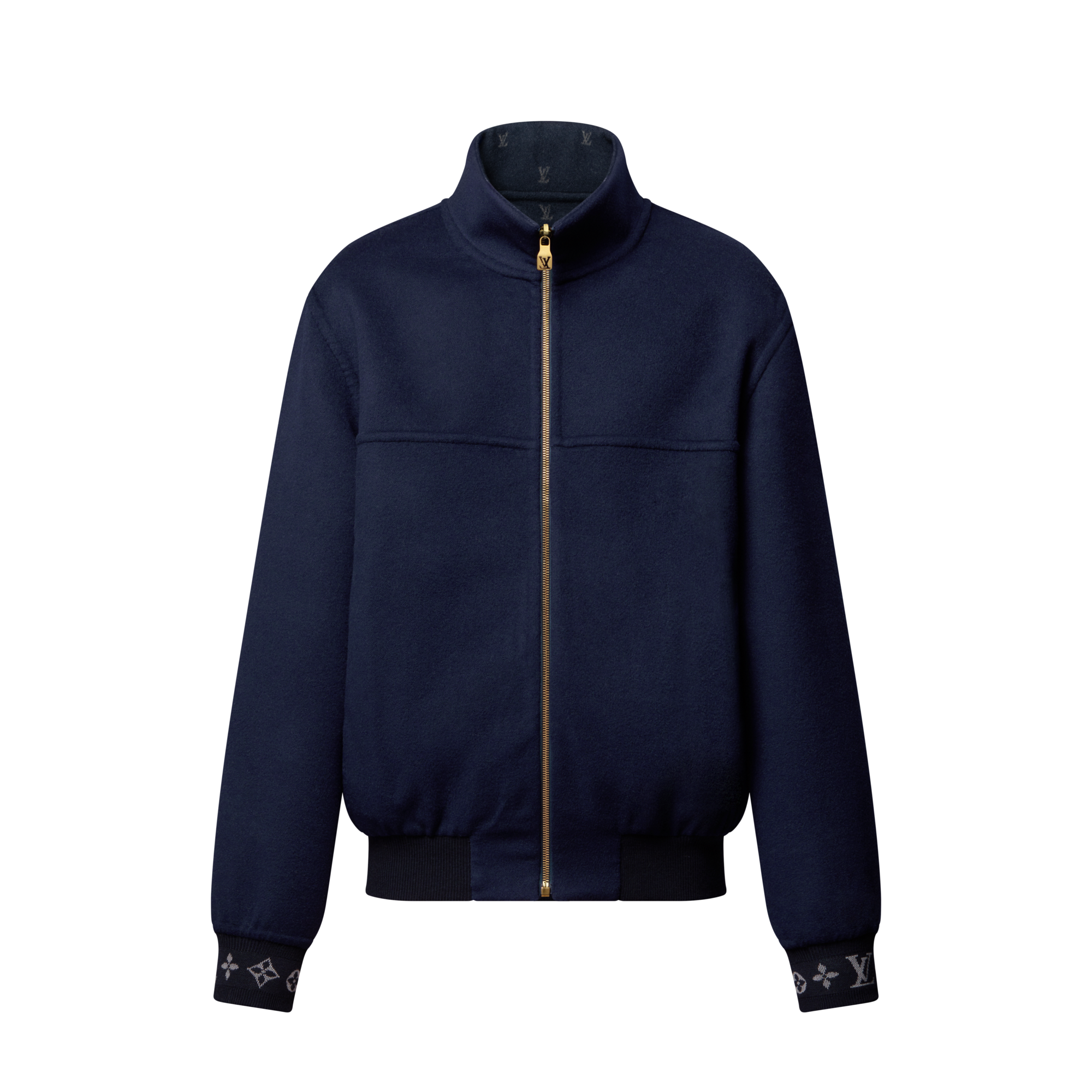 Double Face Wool-Silk Blend Reversible Blouson  in Men