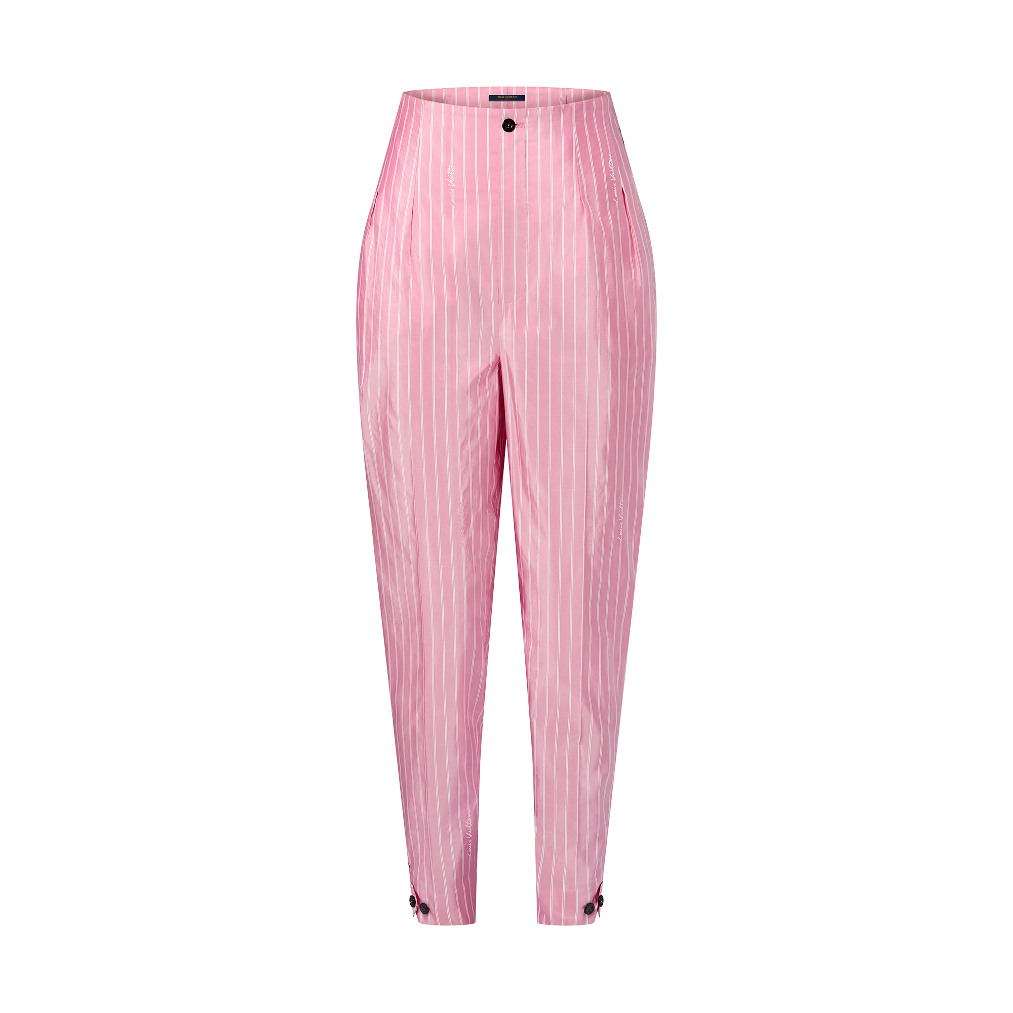 Double Stripe Fitted High Waist Carrot Pants  in Women