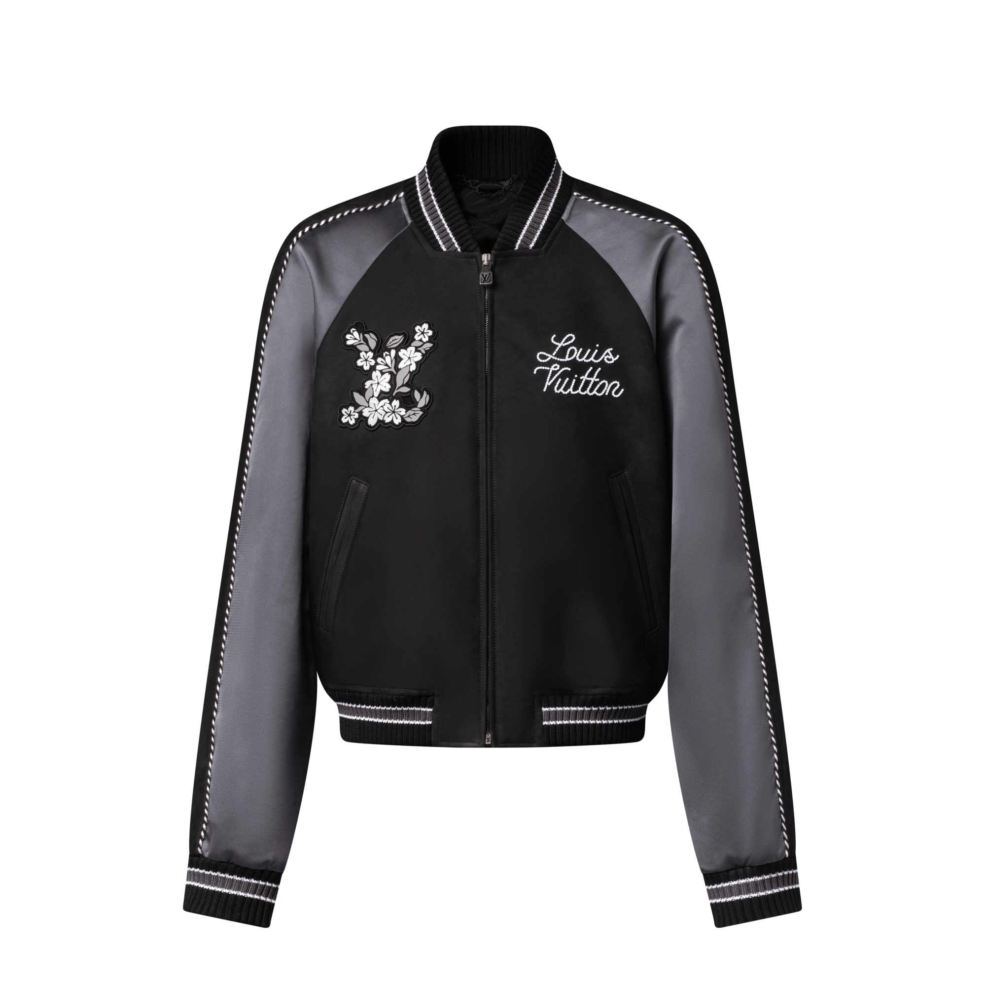 Embellished Mix Leather Blouson  in Men