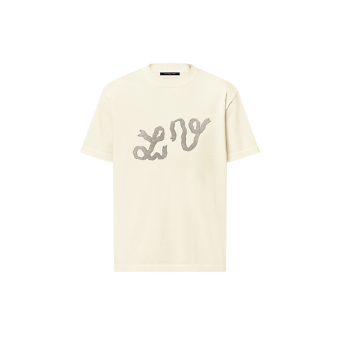 Embellished Short-Sleeved Cotton Crewneck in Men's Ready to Wear All Ready to Wear collections by Louis Vuitton (Product zoom)