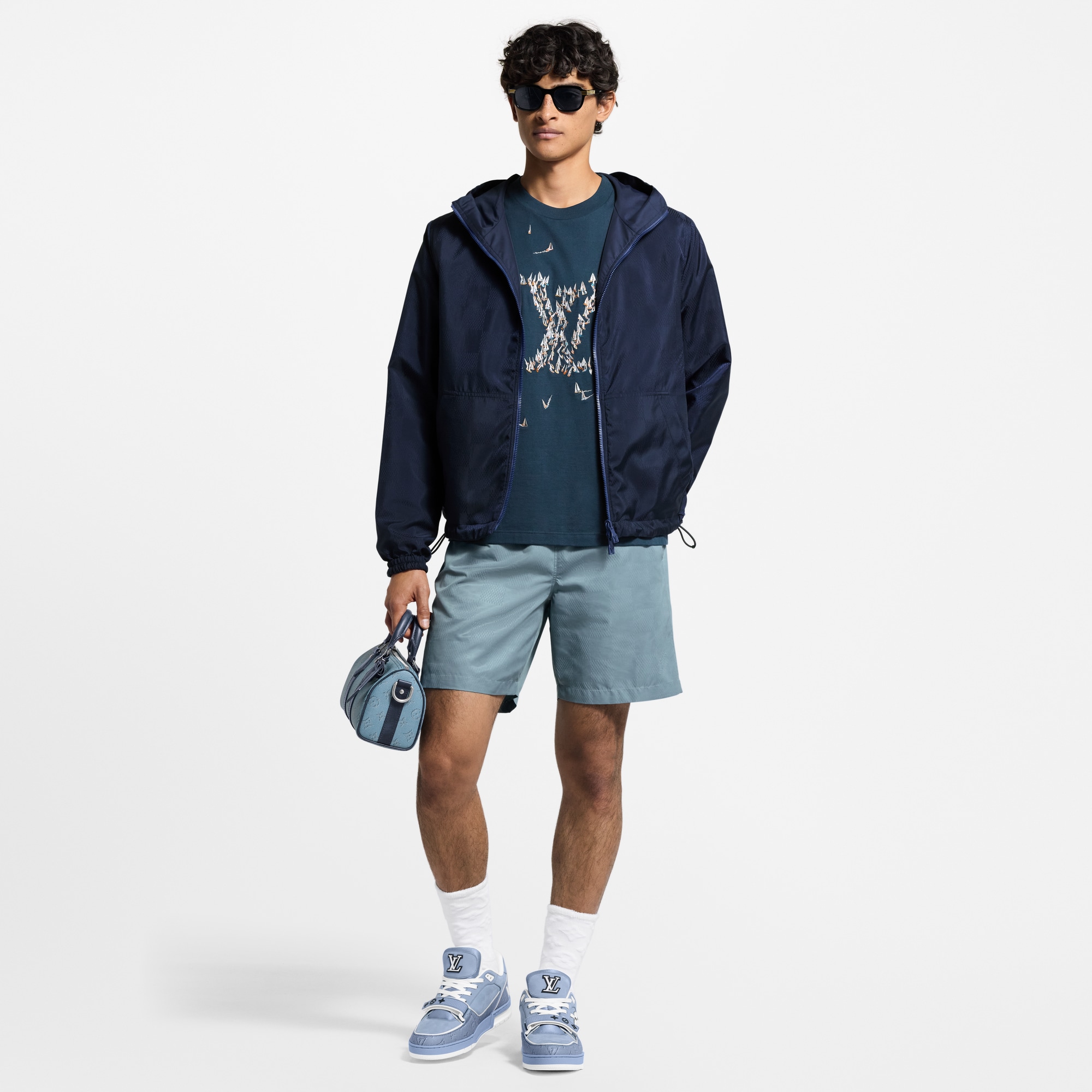 刺繡棉質 T 恤  in 男士