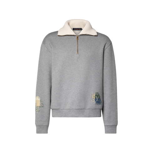 Embroidered Long-Sleeved Sweatshirt front view