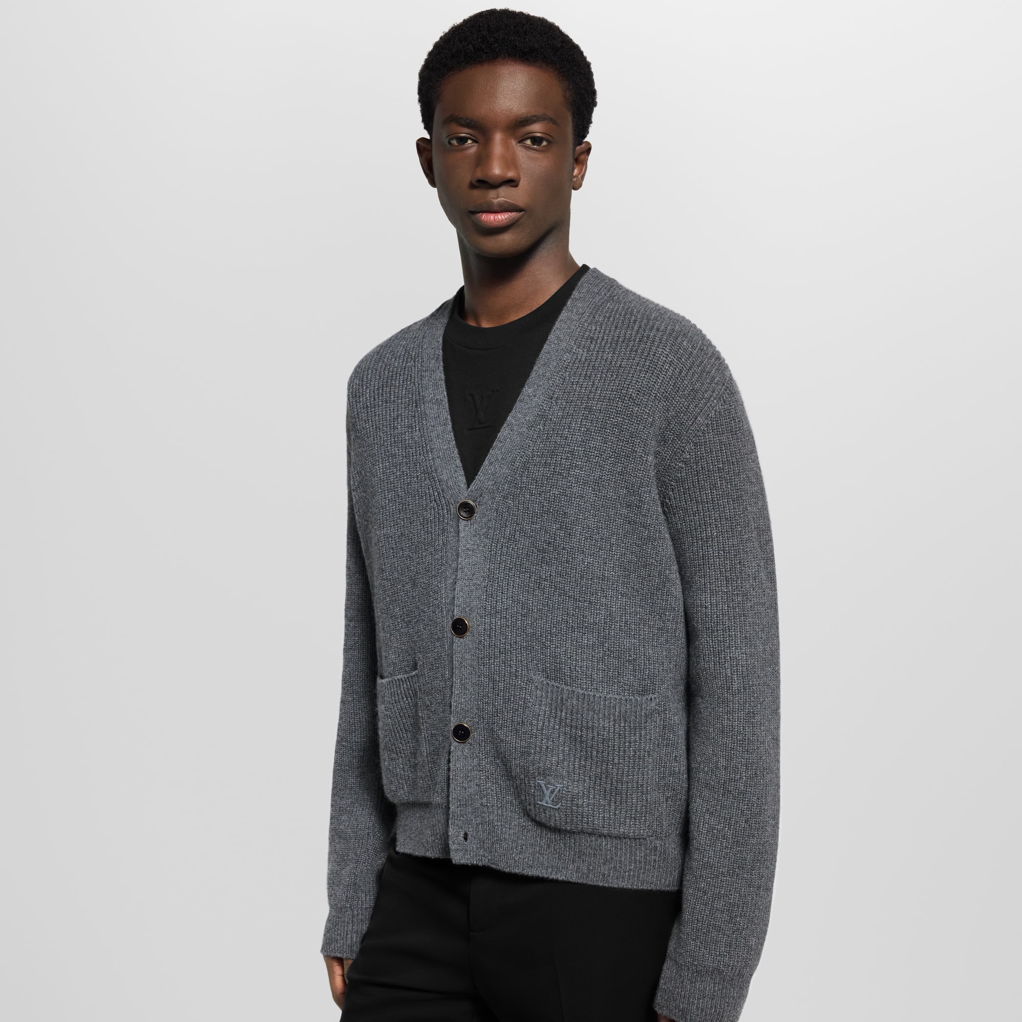 Embroidered Signature Cashmere Cardigan  in Men