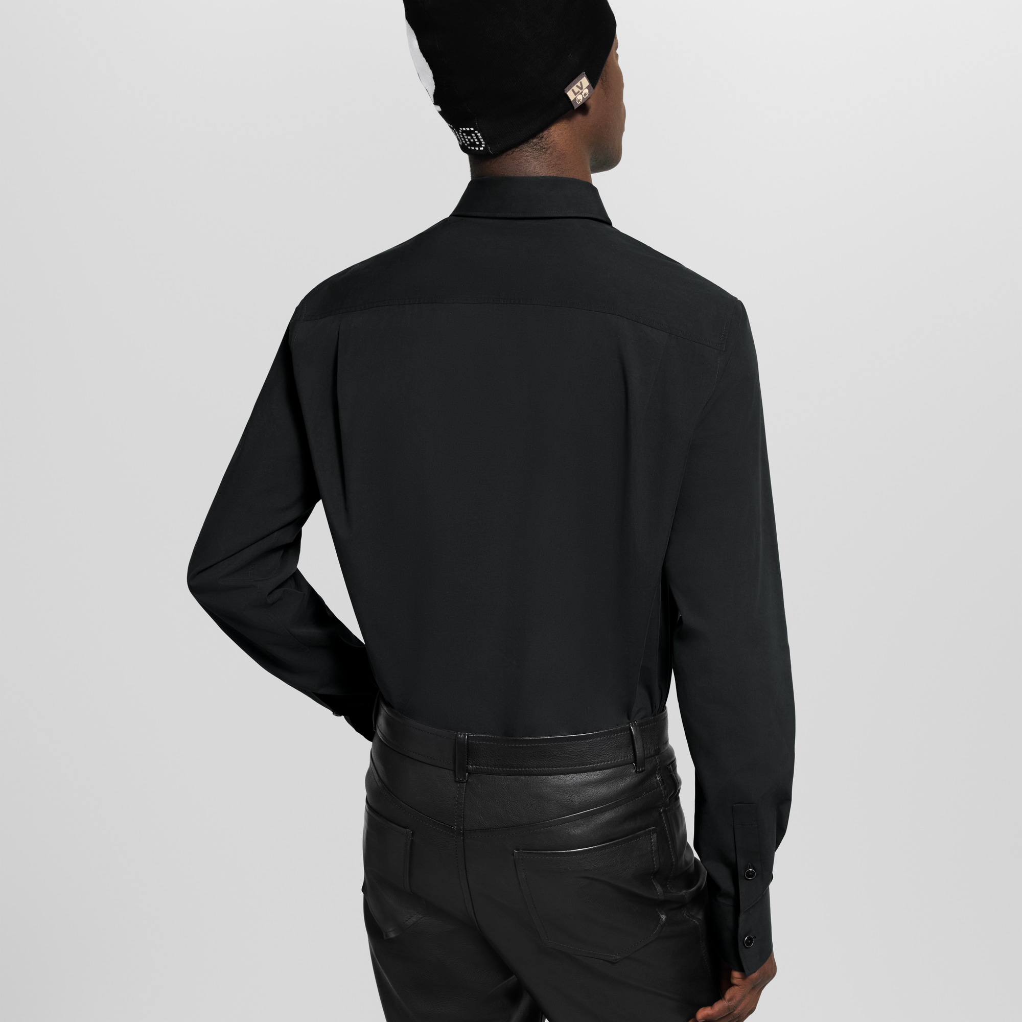 刺繡標誌長袖襯衫  in 男士