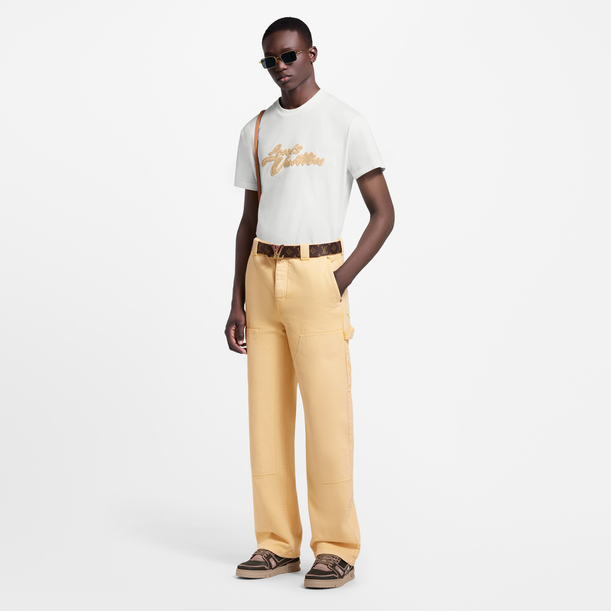 Embroidered Signature T-Shirt  in Men