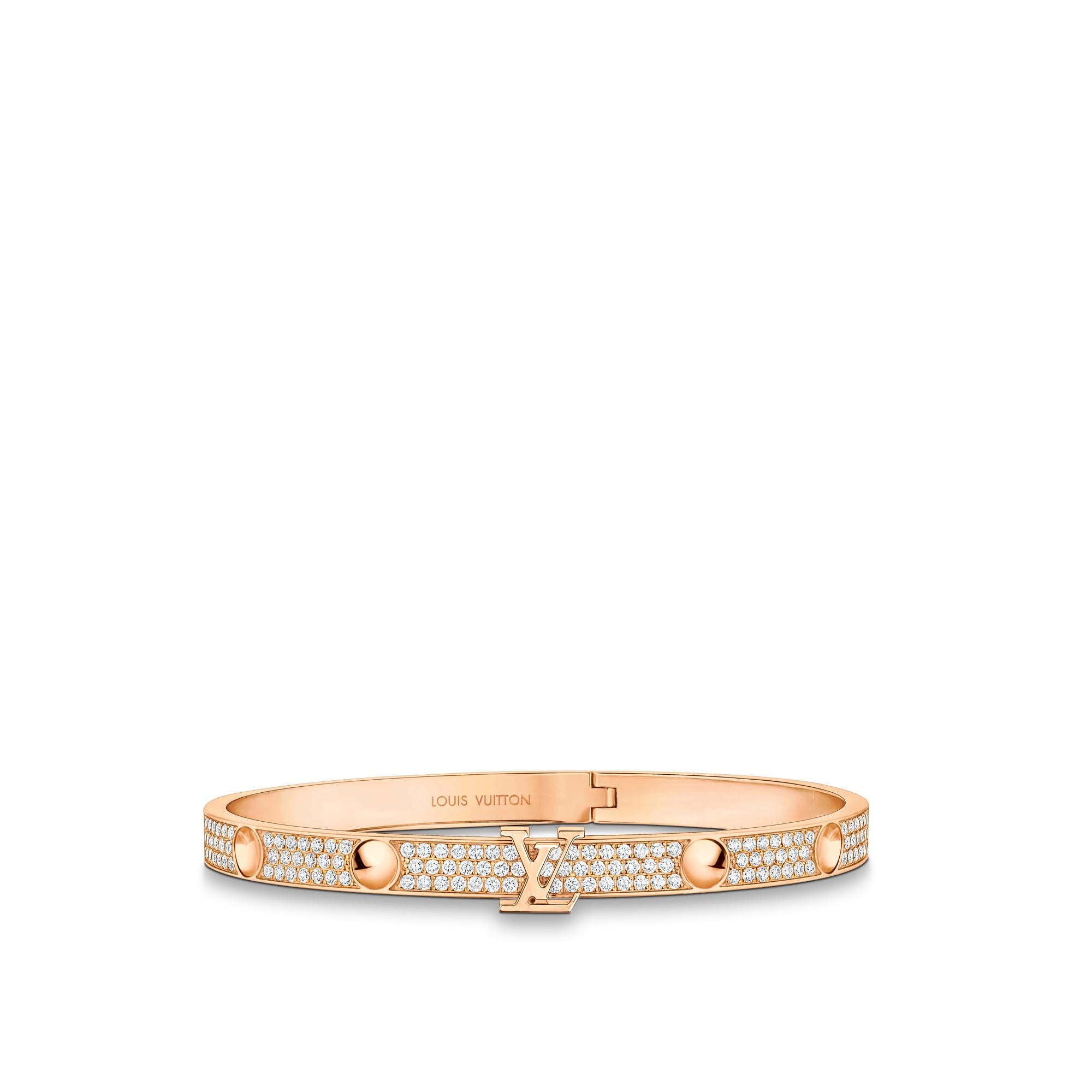 Empreinte Bangle, Pink Gold And Pave Diamonds  in Jewellery