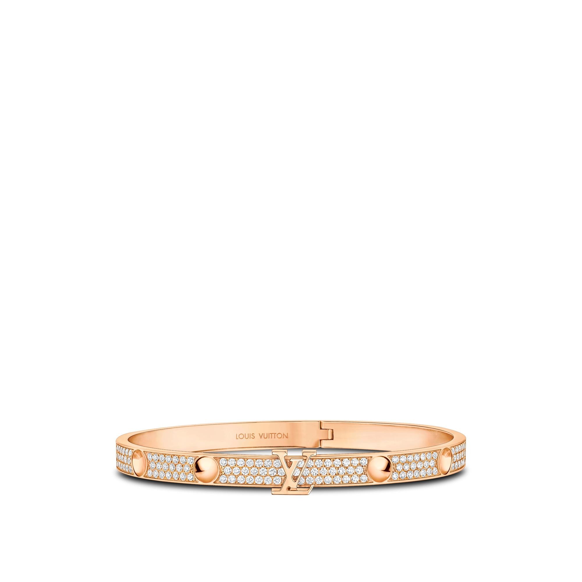 Empreinte Bangle, Pink Gold And Pave Diamonds  in Jewellery