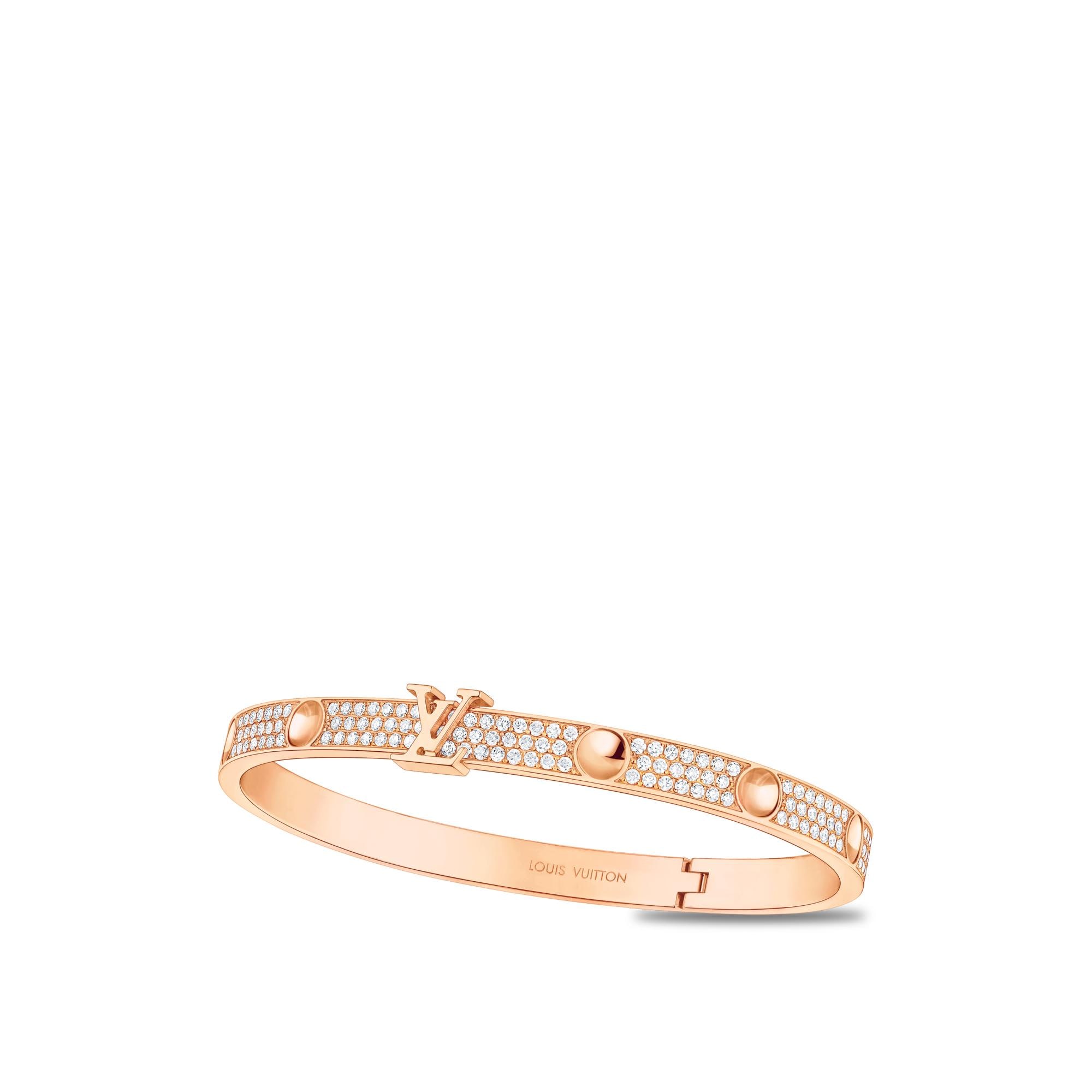 Empreinte Bangle, Pink Gold And Pave Diamonds  in Jewellery
