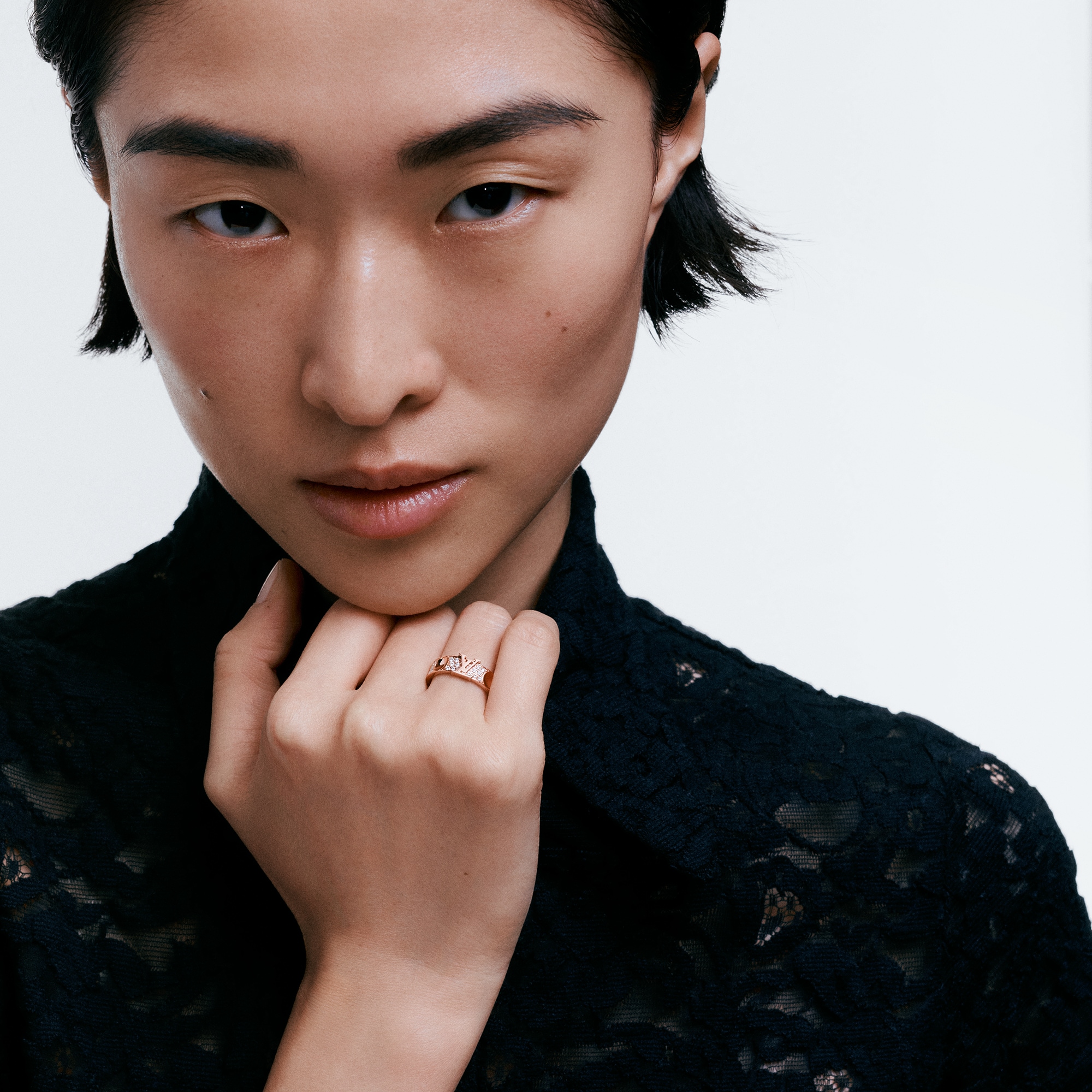 Empreinte Ring, Pink Gold And Diamonds  in Jewellery