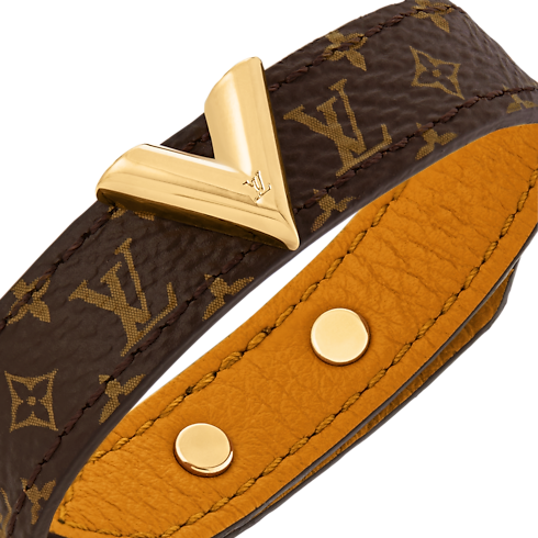 Essential V Bracelet Monogram Canvas in Women's Accessories Leather Bracelets collections by Louis Vuitton (Product zoom)