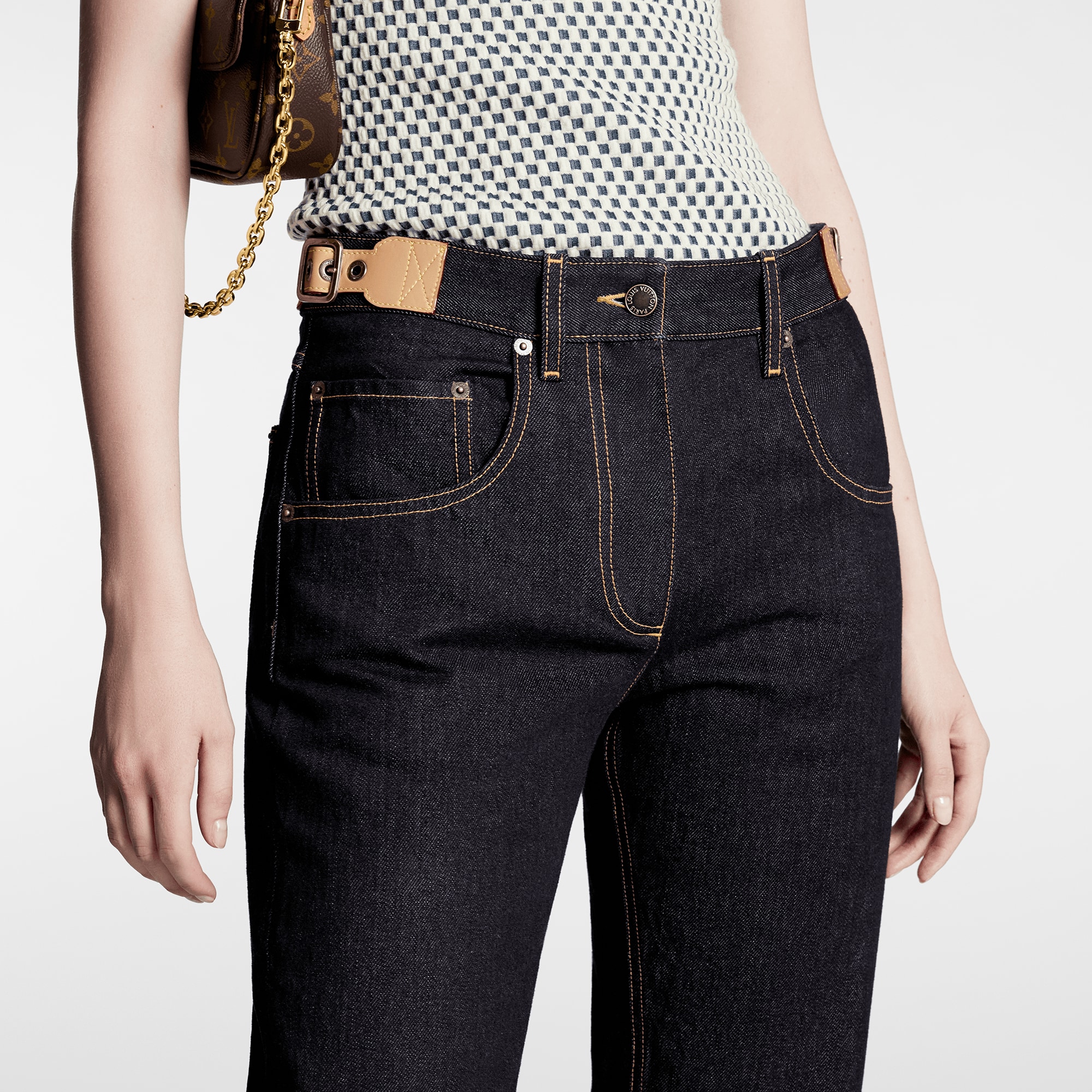 Eyelet Tab Jeans  in Women