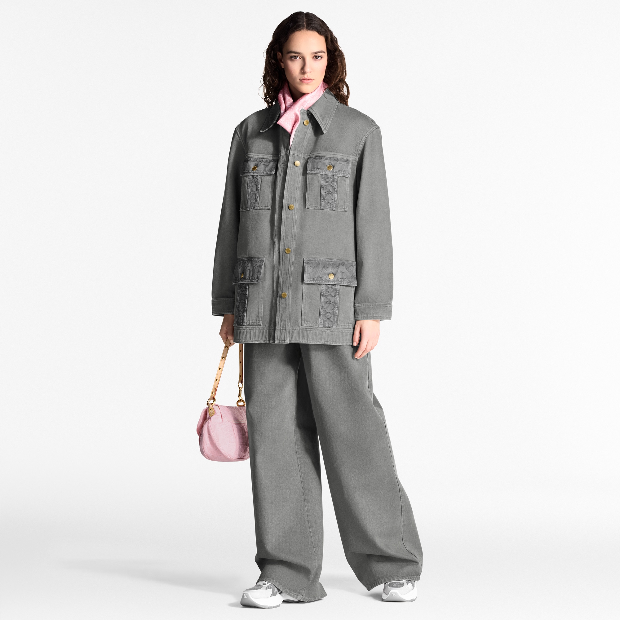 Flap Pocket Denim Jacket  in Women