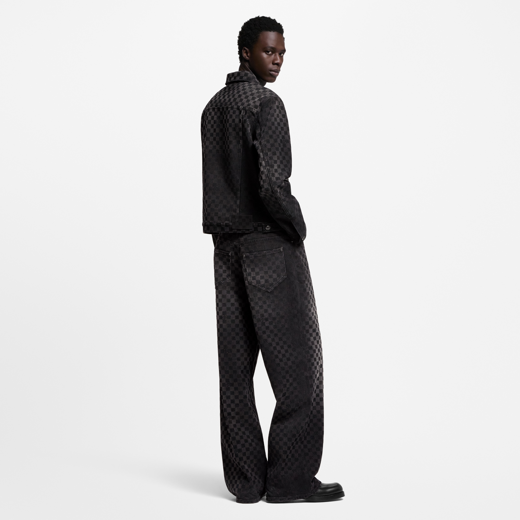 Damier 植絨牛仔外套  in 男士