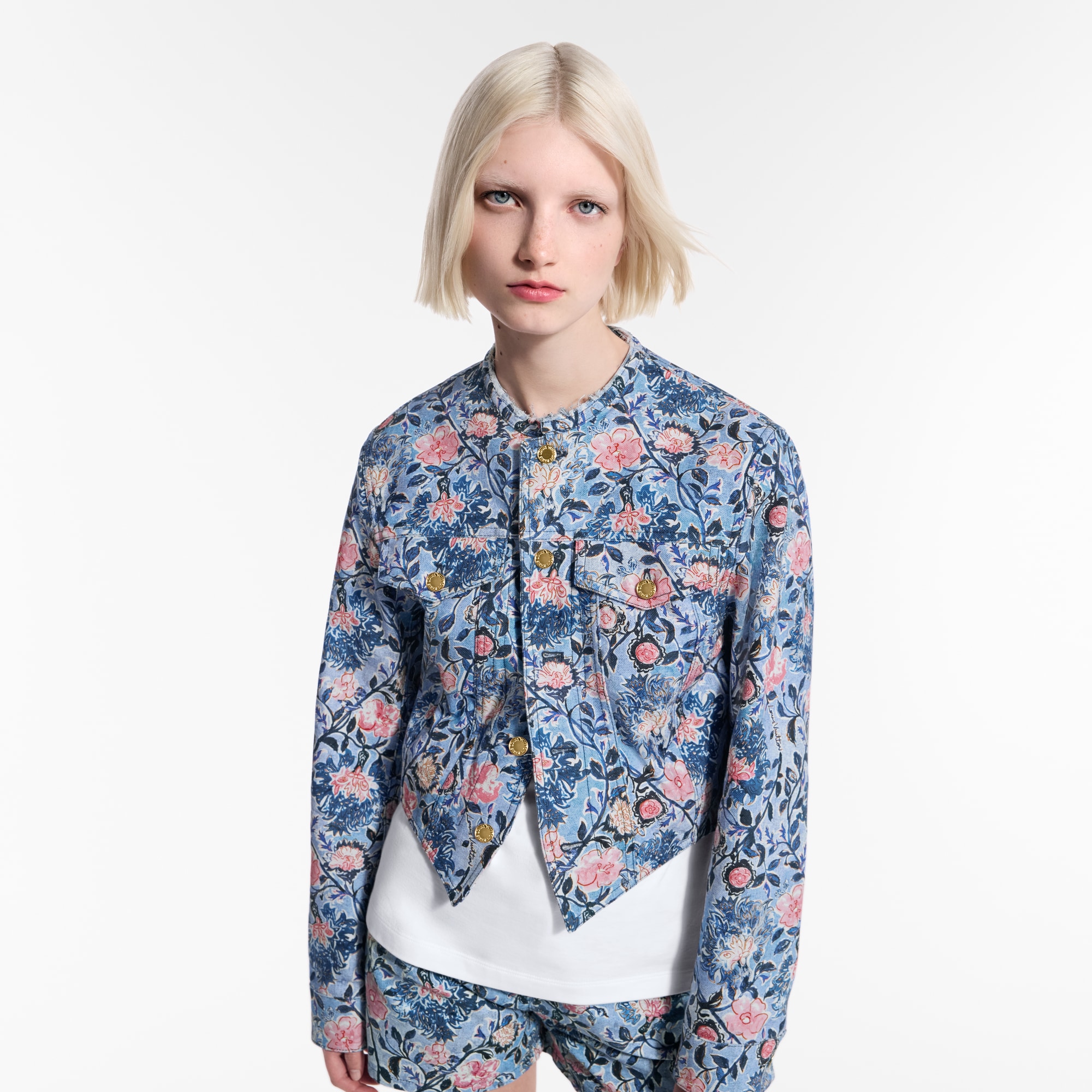 Floral Vine Denim Jacket  in Women