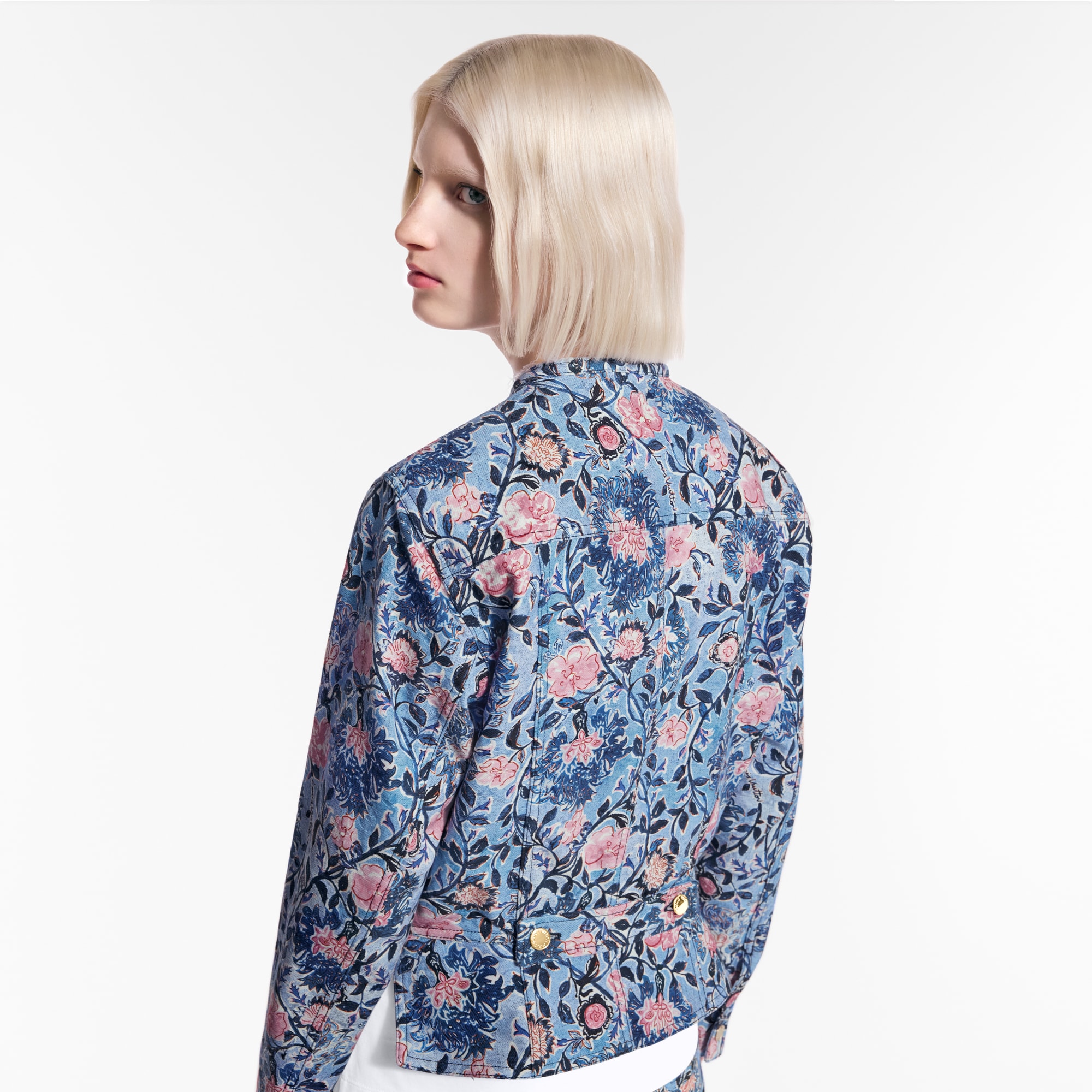 Floral Vine Denim Jacket  in Women