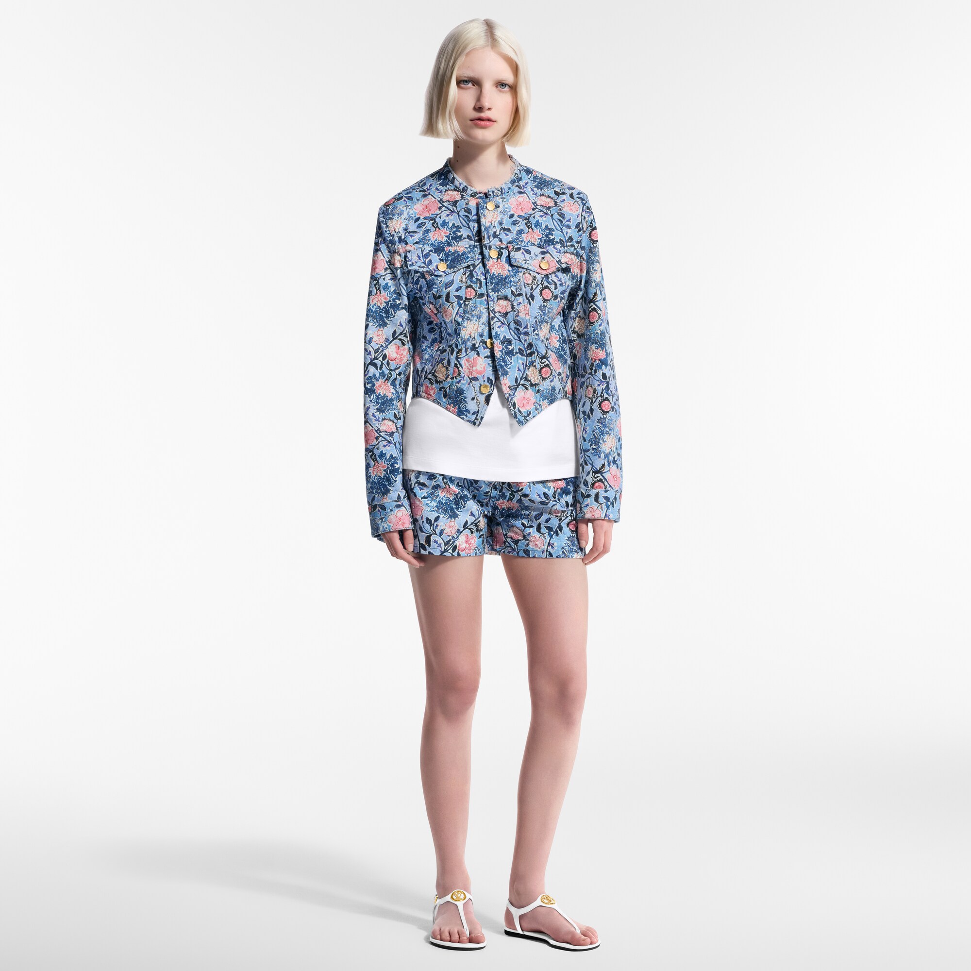 Floral Vine Denim Jacket  in Women