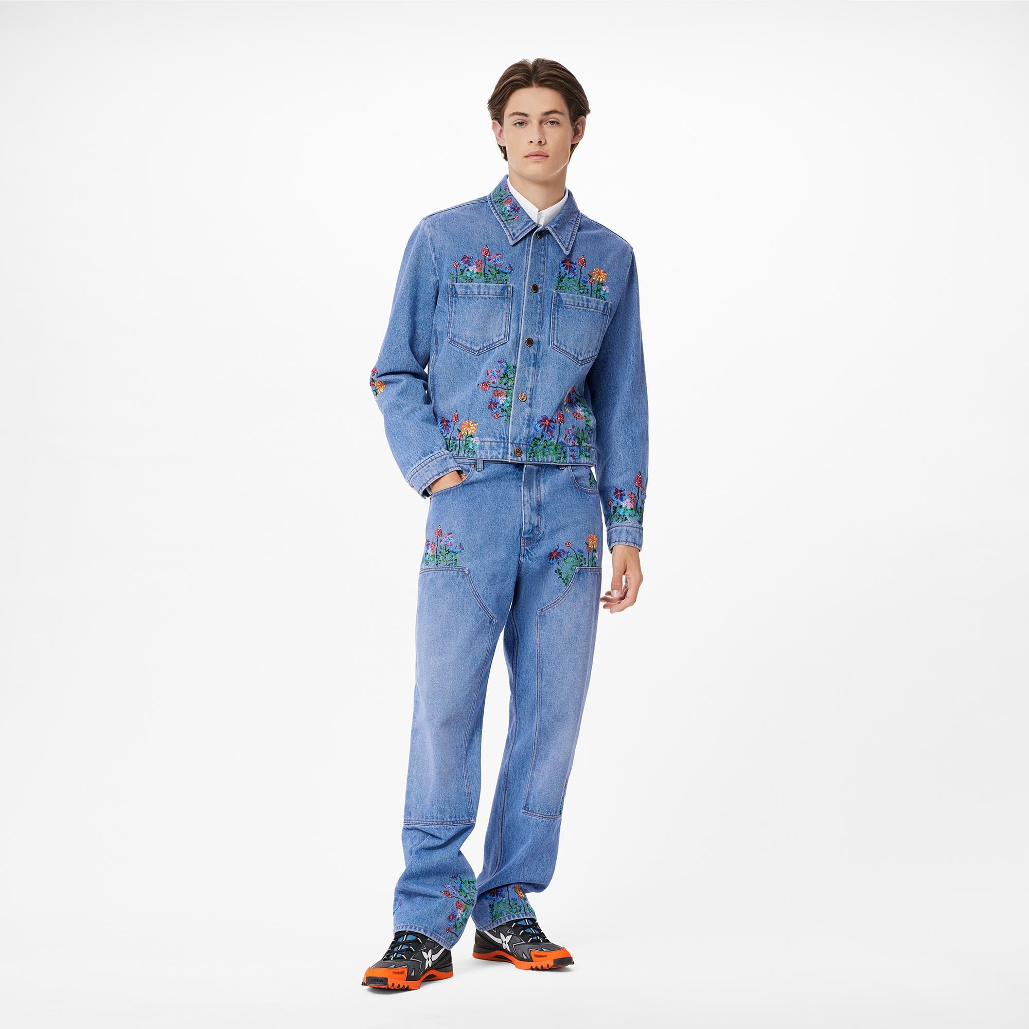 Flower Carpenter Denim Pants - Ready to 