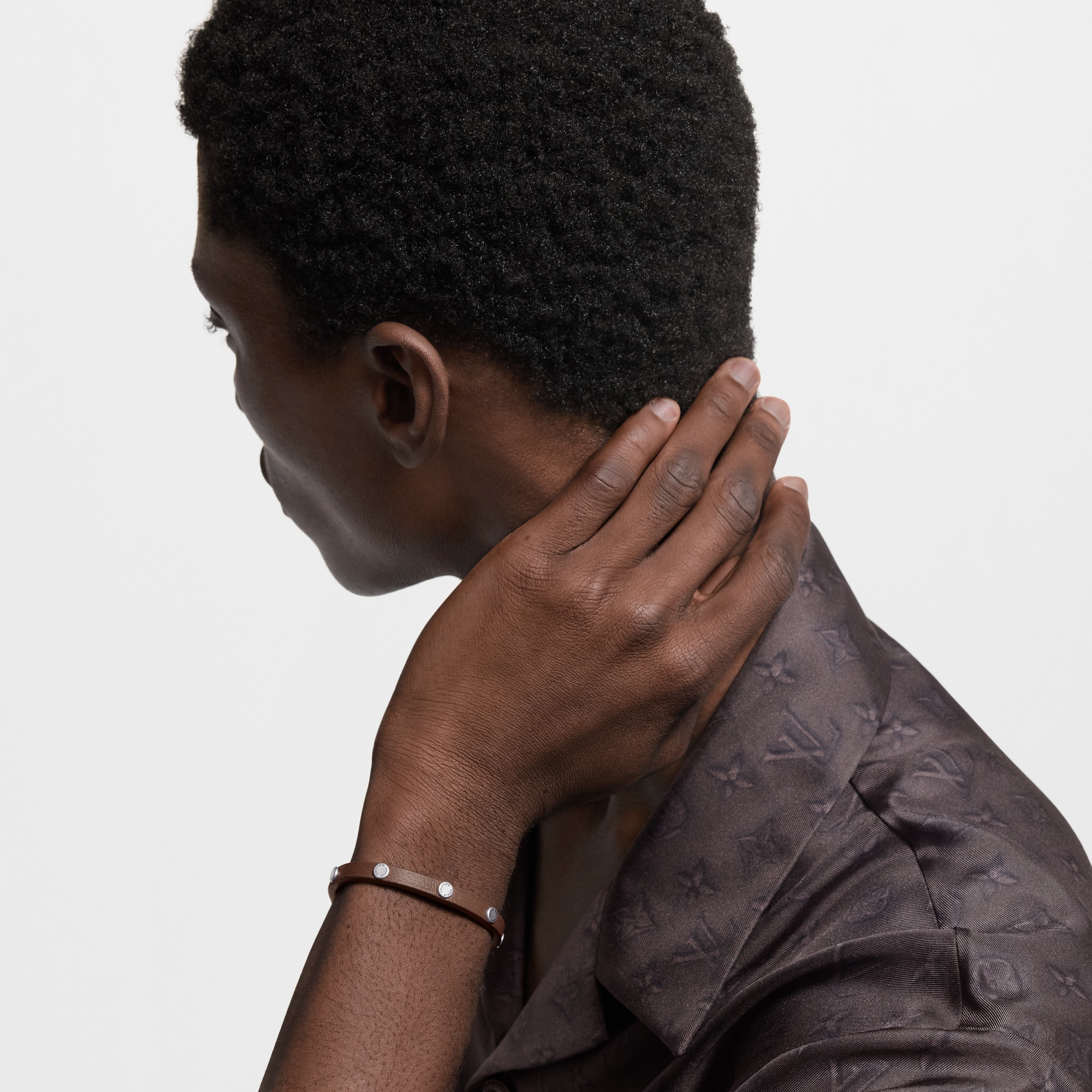 Flower Edge Stud 手環  in 男士