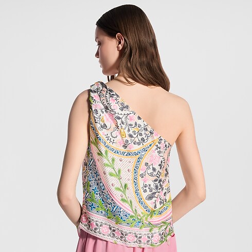 Flower Foulard Asymmetrical Top in Women's Ready to Wear Tops collections by Louis Vuitton (Product zoom)