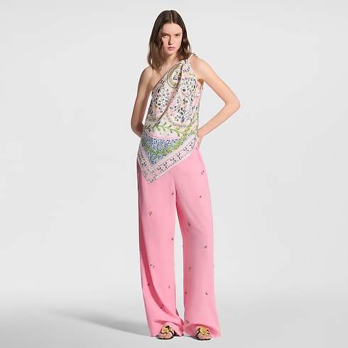Flower Foulard Asymmetrical Top in Women's Ready to Wear Tops collections by Louis Vuitton (Product zoom)