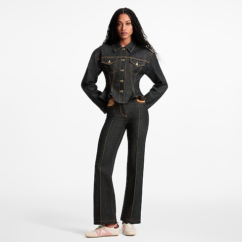 Fluted Denim Jacket in Women's Ready to Wear Coats and Jackets collections by Louis Vuitton (Product zoom)