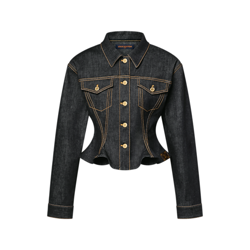 Fluted Denim Jacket in Women's Ready to Wear Coats and Jackets collections by Louis Vuitton (Product zoom)