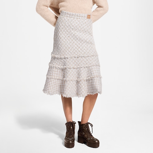 Fringe Trim Tweed Skirt in Women's Ready to Wear New In Ready-to-Wear collections by Louis Vuitton (Product zoom)