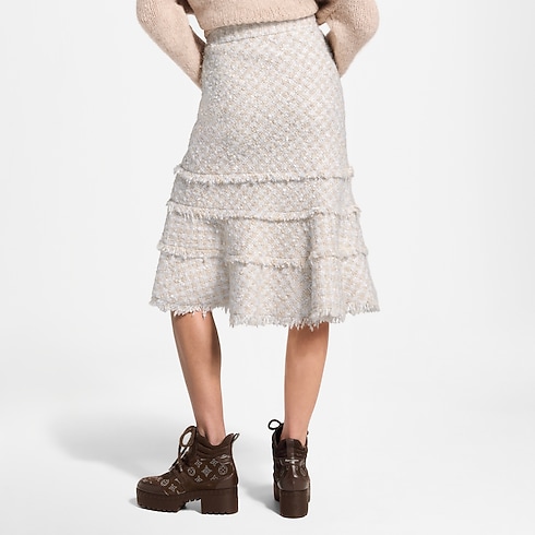 Fringe Trim Tweed Skirt in Women's Ready to Wear New In Ready-to-Wear collections by Louis Vuitton (Product zoom)