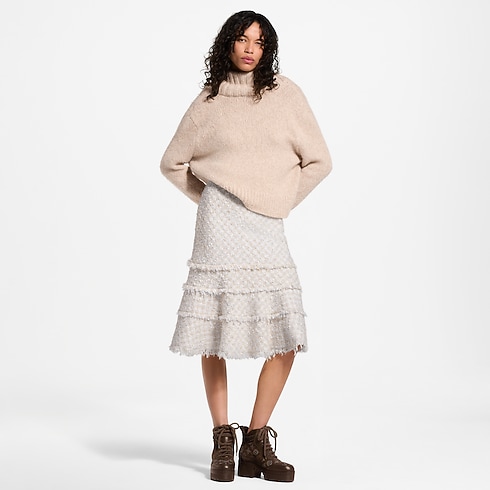 Fringe Trim Tweed Skirt in Women's Ready to Wear New In Ready-to-Wear collections by Louis Vuitton (Product zoom)