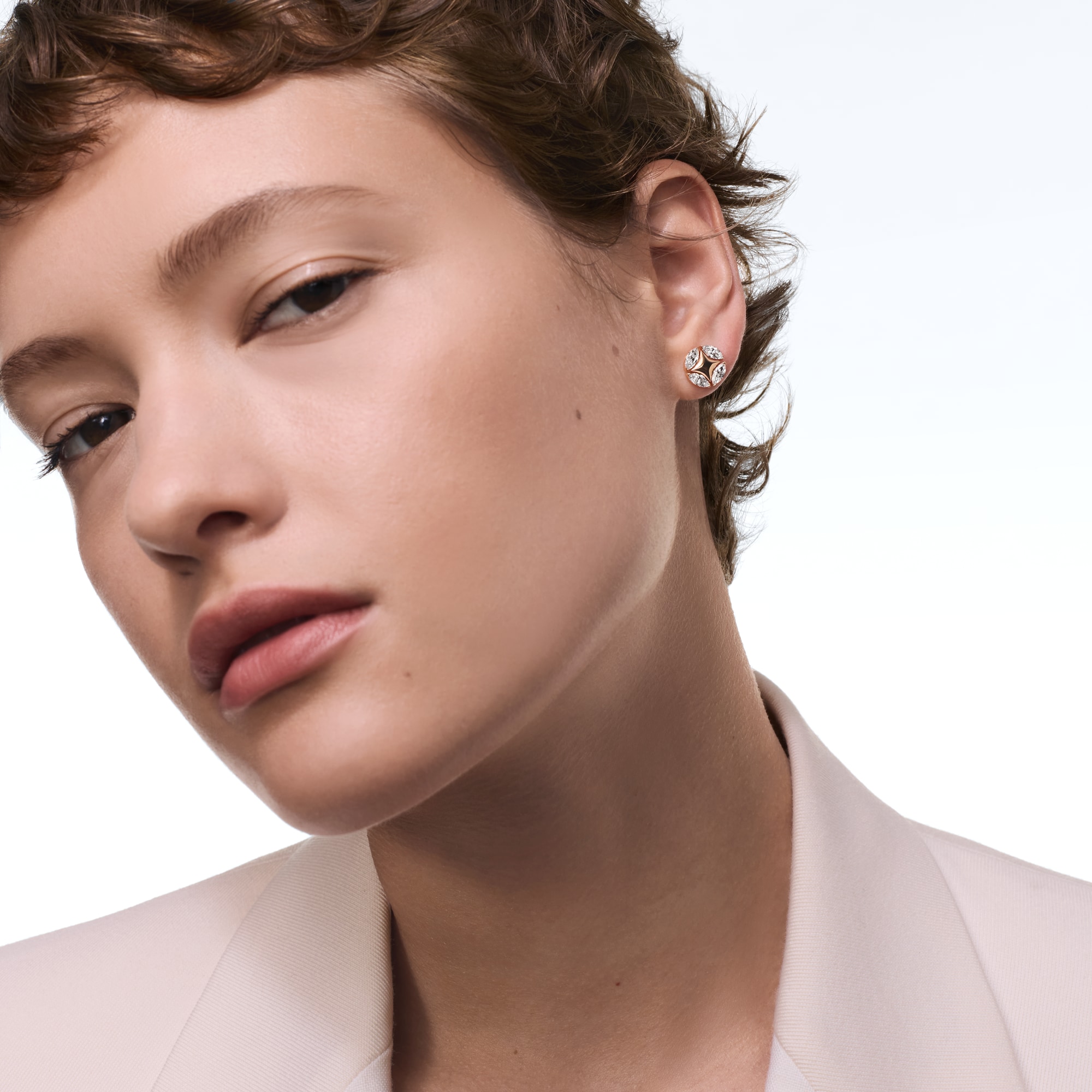 Galaxie Ear Studs, Rose Gold and Diamonds  in Les Extraordinaires