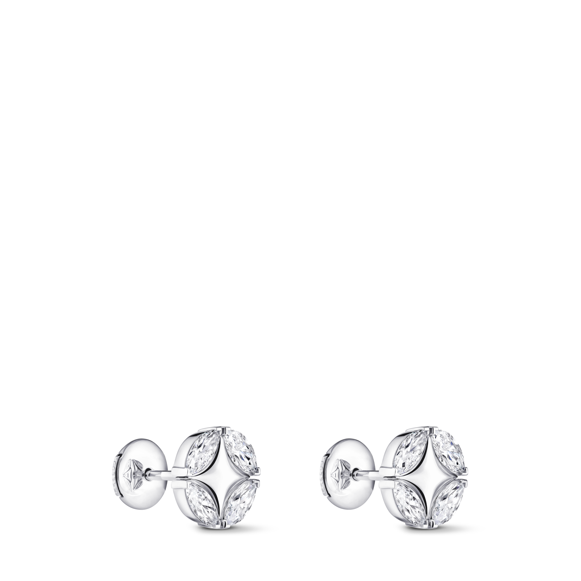Galaxie Ear Studs, White Gold and Diamonds  in Les Extraordinaires