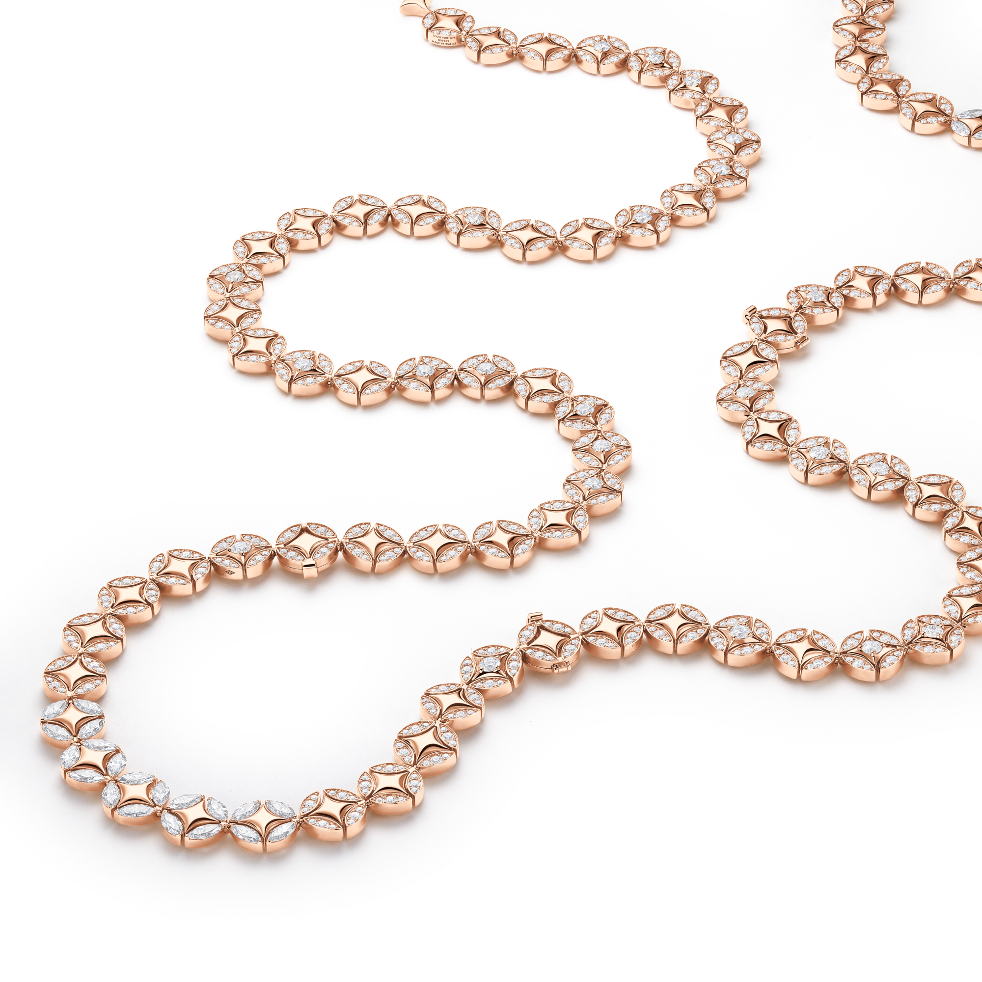 Galaxie Long Necklace, Rose Gold and Diamonds  in Les Extraordinaires