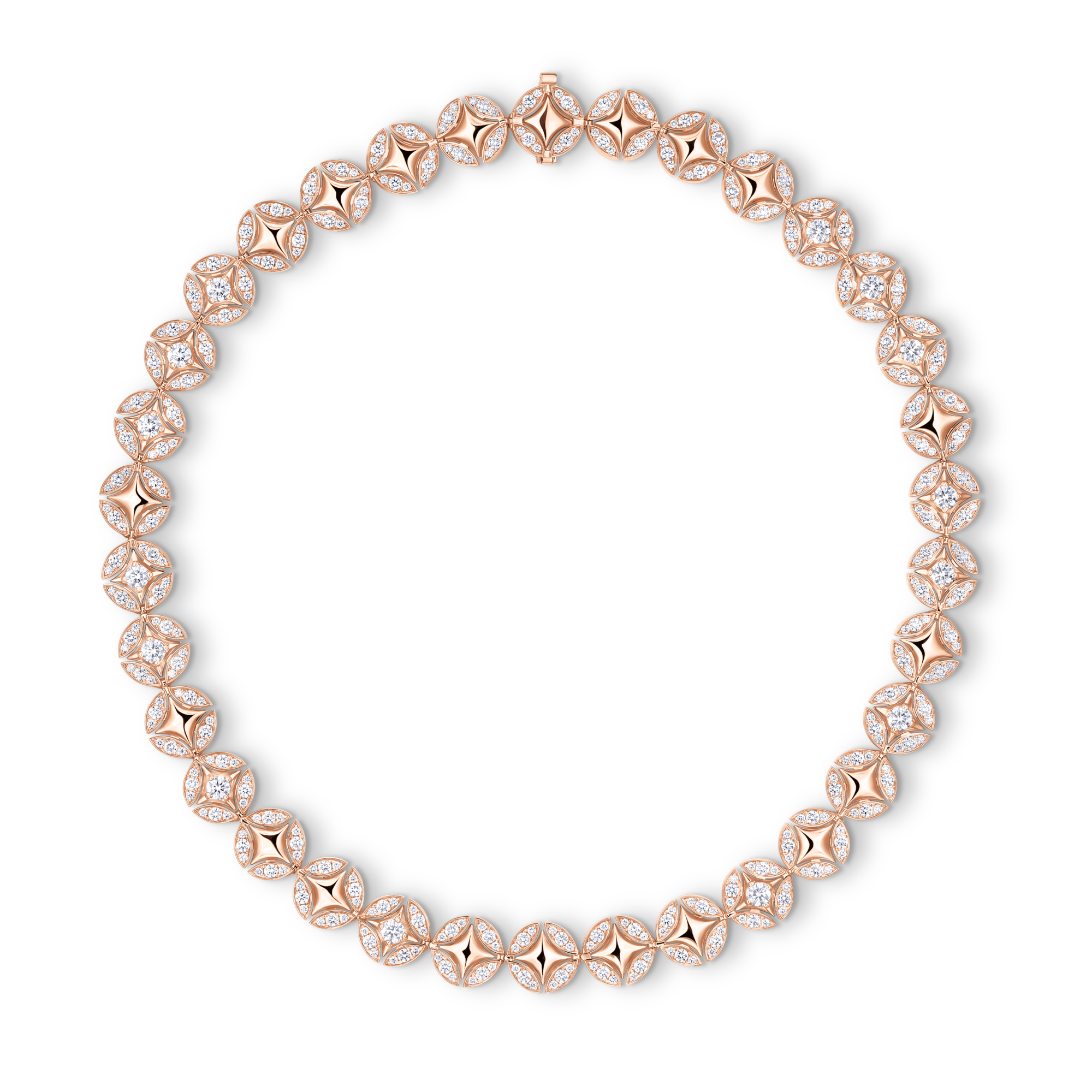 Galaxie Long Necklace, Rose Gold and Diamonds  in Les Extraordinaires