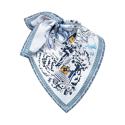 Gaston’s Travel Square 90 . in Women's Accessories Silk Squares and Bandeaus collections by Louis Vuitton (Product zoom)