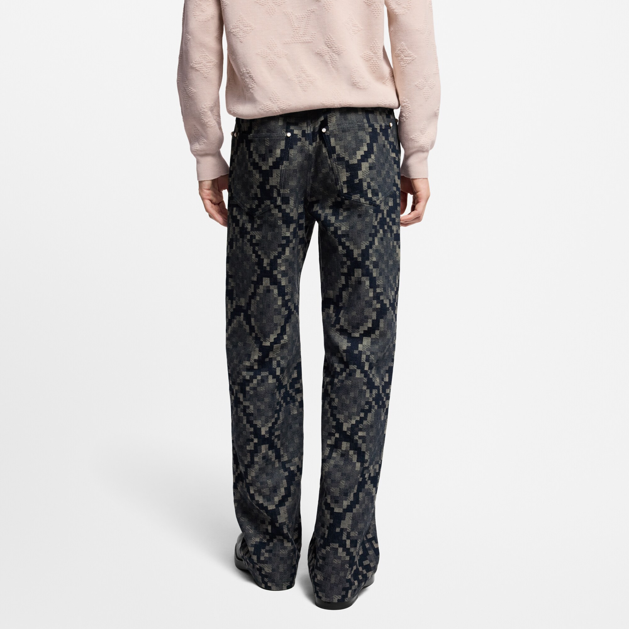 Graphic Denim Skate Pants  in Men