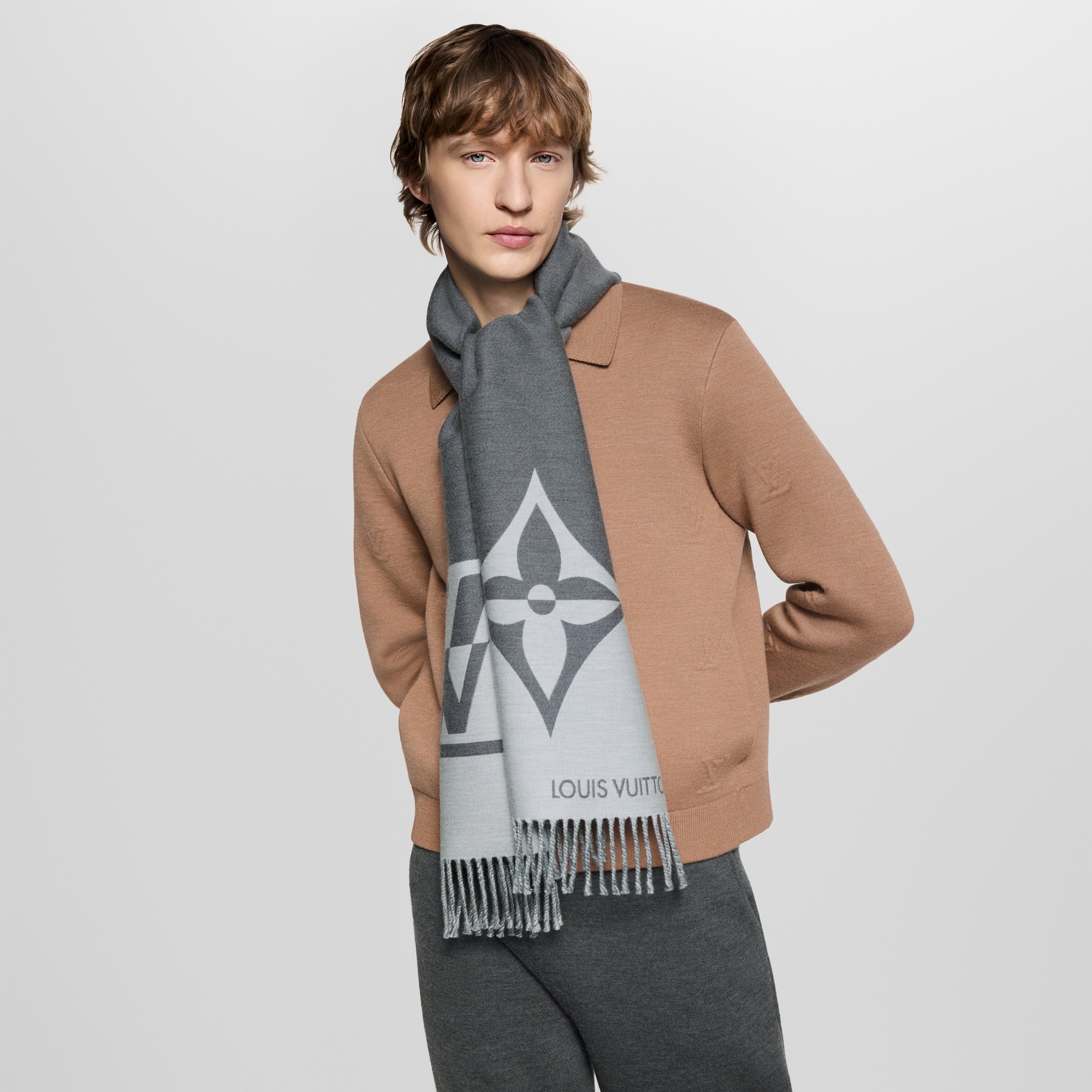 Graphic Dual Scarf . in Men