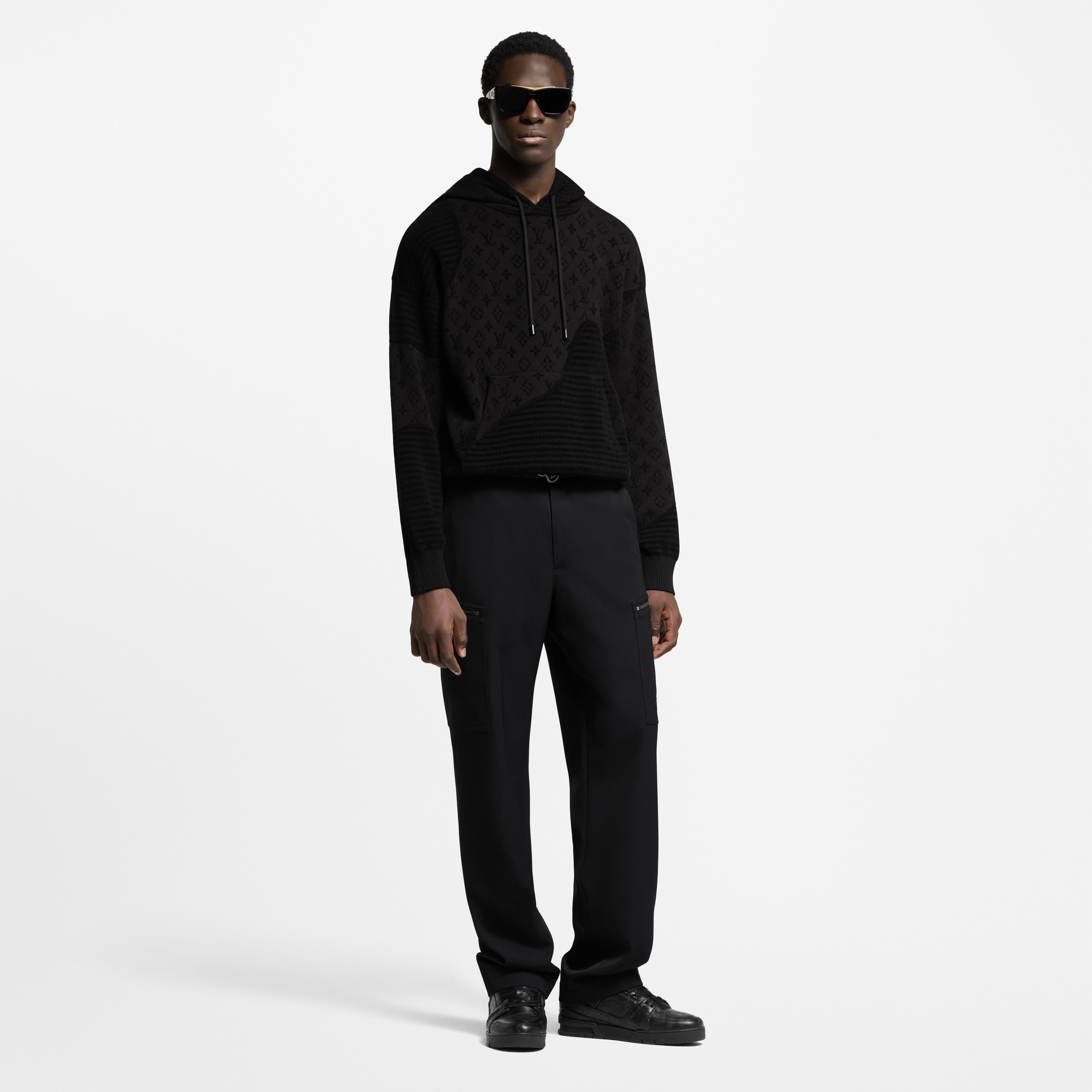 幾何風提花連帽上衣  in 男士