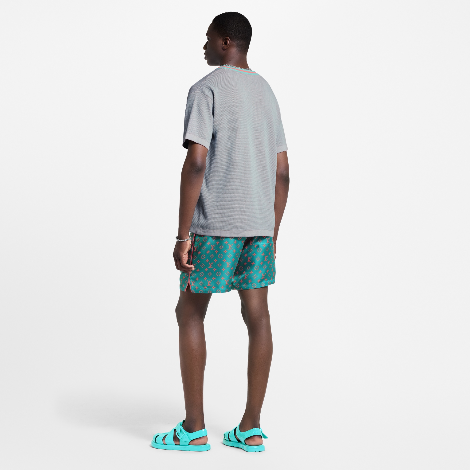 幾何風格短袖圓領上衣  in 男士