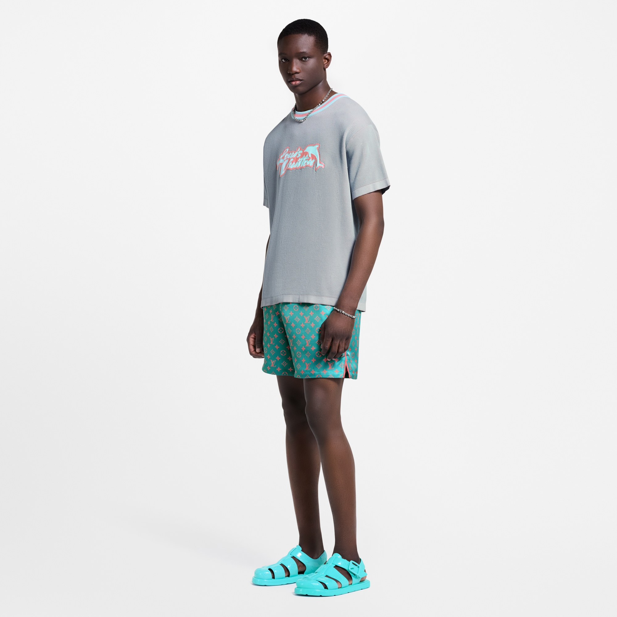 幾何風格短袖圓領上衣  in 男士